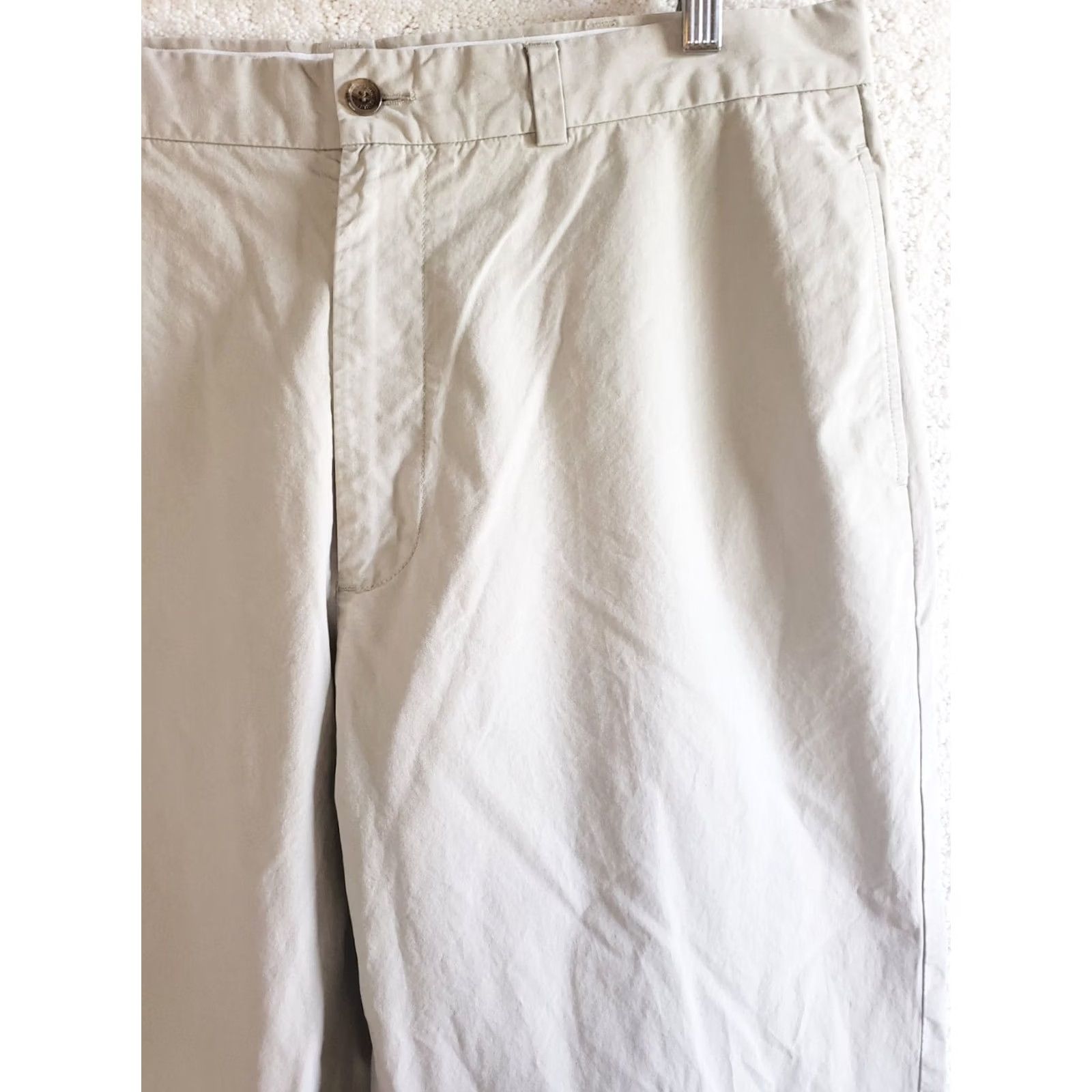 Brooks Brothers Brooks Brothers 346 Khaki Chino Pants Beige Flat Front Men's Size 34 x 28" 30" Tag Flat Front Classic Fit Regular Pants Mens Beige Size US 34 / EU 50 - 4 Thumbnail