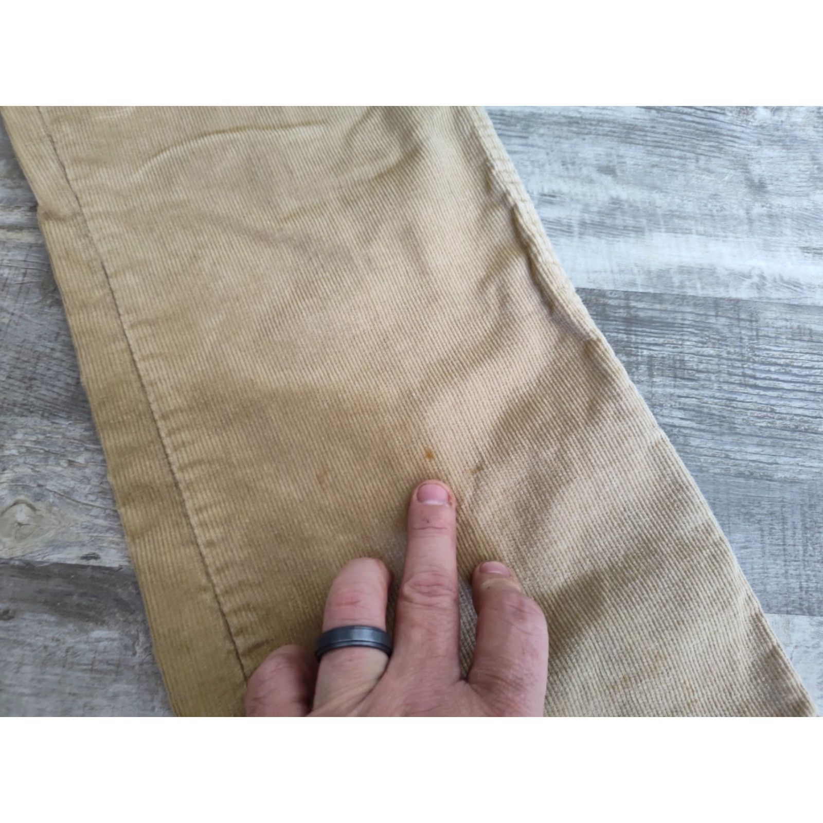 BB Dakota VTG Dakota Corduroy Straight Pants Mens 36x34 80s Western Tan Beige Workwear Made United States USA Size US 36 / EU 52 - 5 Thumbnail