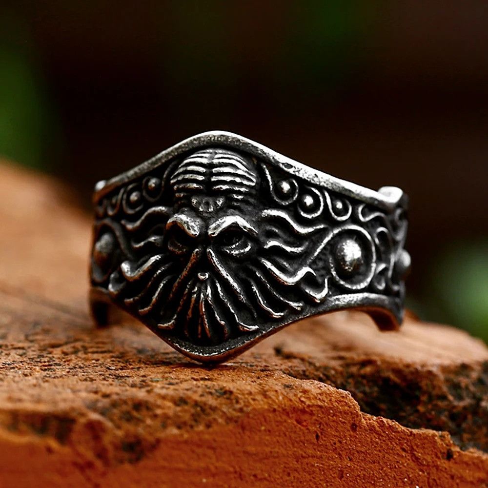 Vintage Skull Octopus Ring Size ONE SIZE - 3 Thumbnail