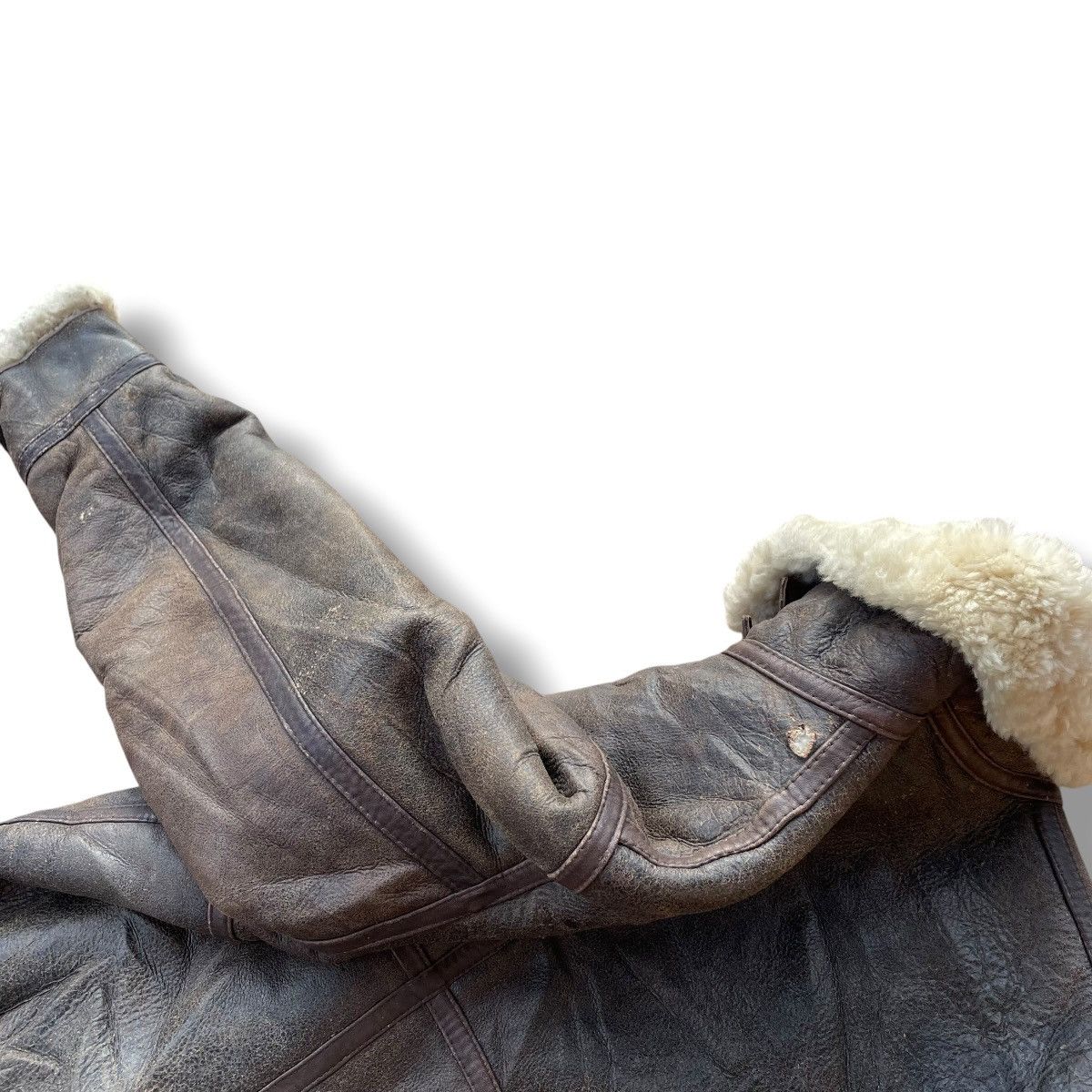Genuine Leather VINTAGE SPRAZZO MODA SPORTIVO B3 SHEARLING FUR JACKET Size US L / EU 52-54 / 3 - 15 Thumbnail
