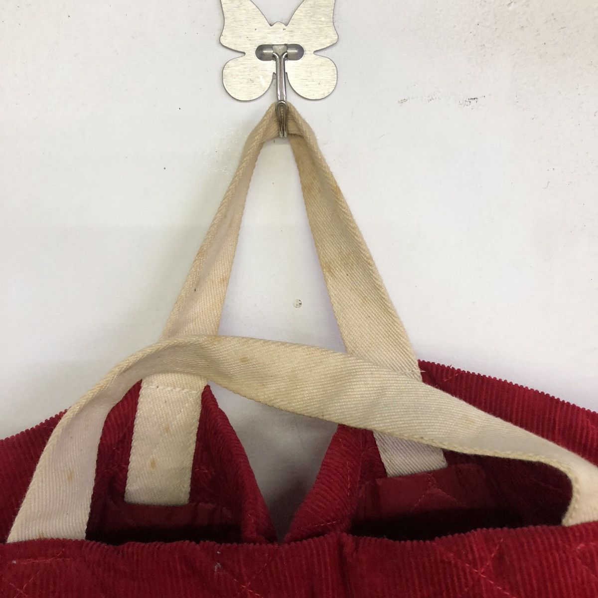 Lavenham × Vintage Vintage Lavenham Red Burgundy Cudroy Tote Travel Bag Size ONE SIZE - 3 Thumbnail