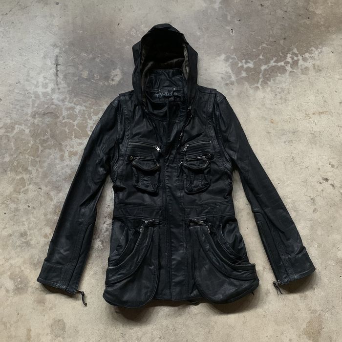 14th Addiction 14th Addiction Leather Transformer Jacket | Grailed