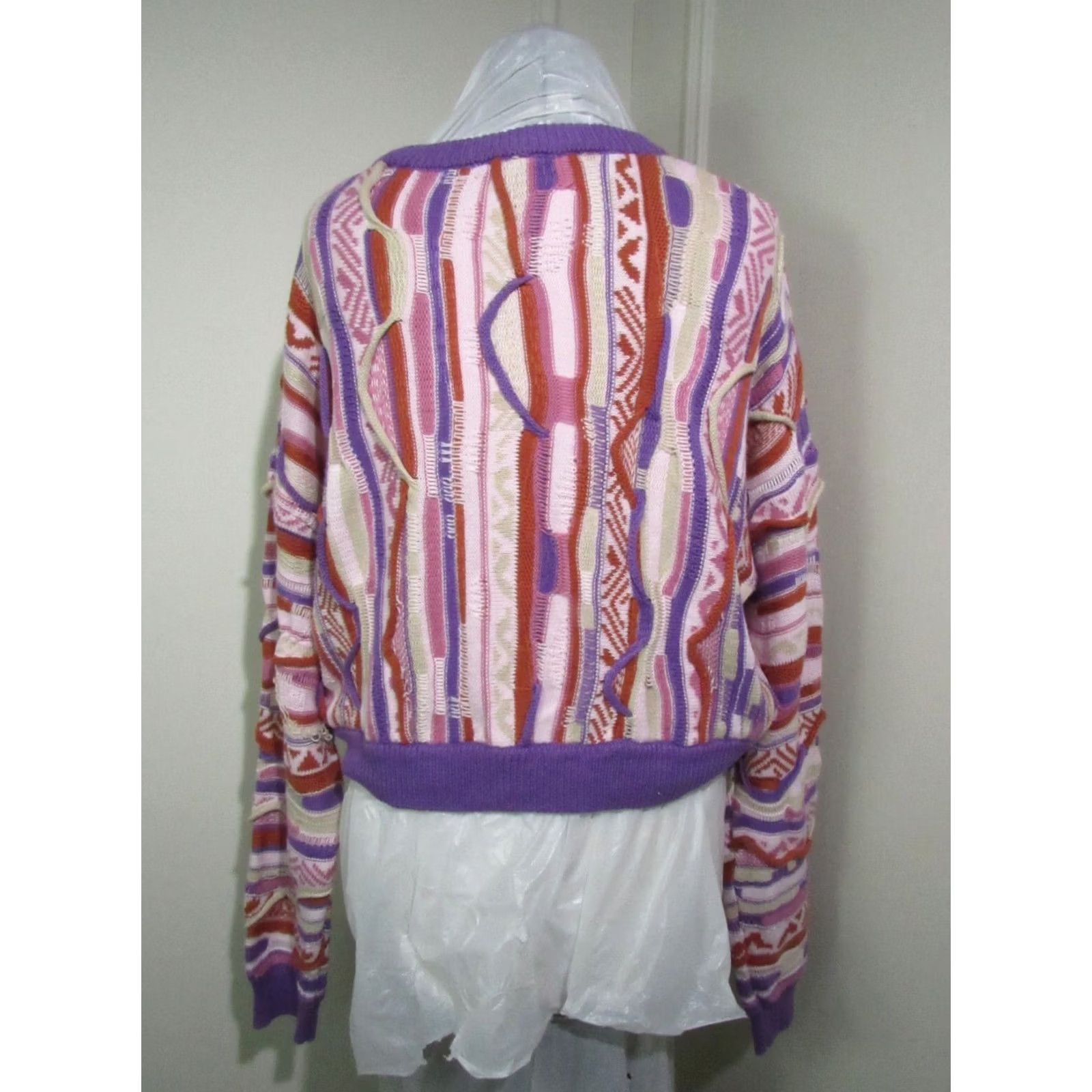 Forever 21 FOREVER 21 Womens XL Sweater Multicolor Coogi Style 3D Knit Crew Neck Size XL / US 12-14 / IT 48-50 - 6 Thumbnail