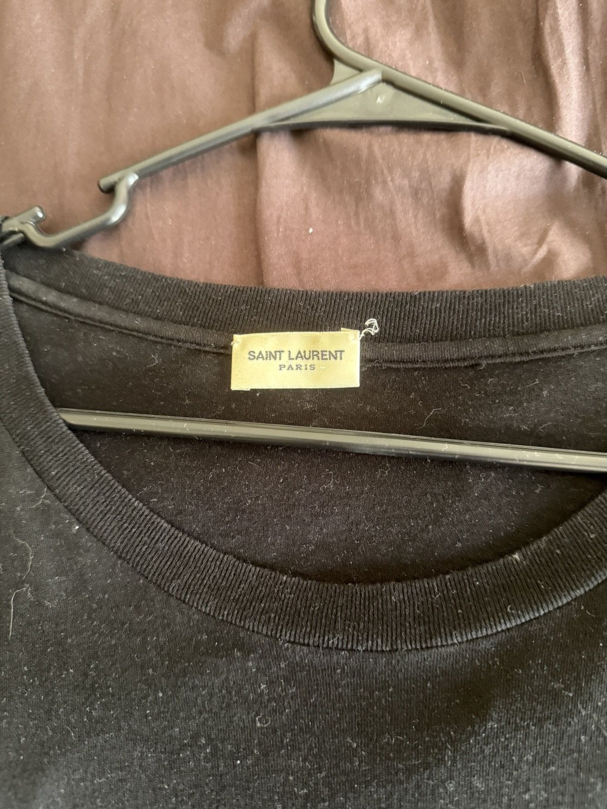 Saint Laurent Paris Saint Laurent Signature Logo T-Shirt Size US L / EU 52-54 / 3 - 2 Thumbnail