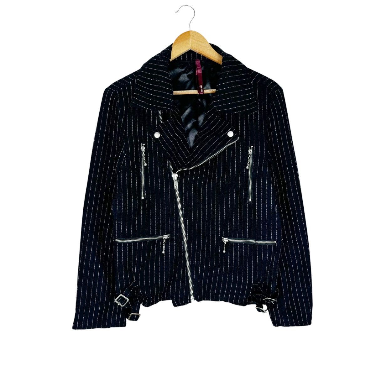 If Six Was Nine 🌟HIKARI SHOJI BIKER DOUBLE COLLAR JACKET LIKE JUNYA WATANABE Size M / US 6-8 / IT 42-44 - 2 Thumbnail