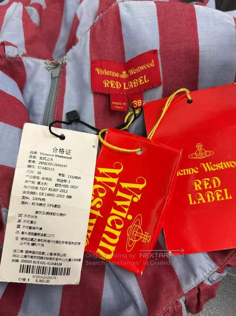 Vivienne Westwood Vivienne Westwood Red and Blue Striped Top Size XS / US 0-2 / IT 36-38 - 4 Thumbnail