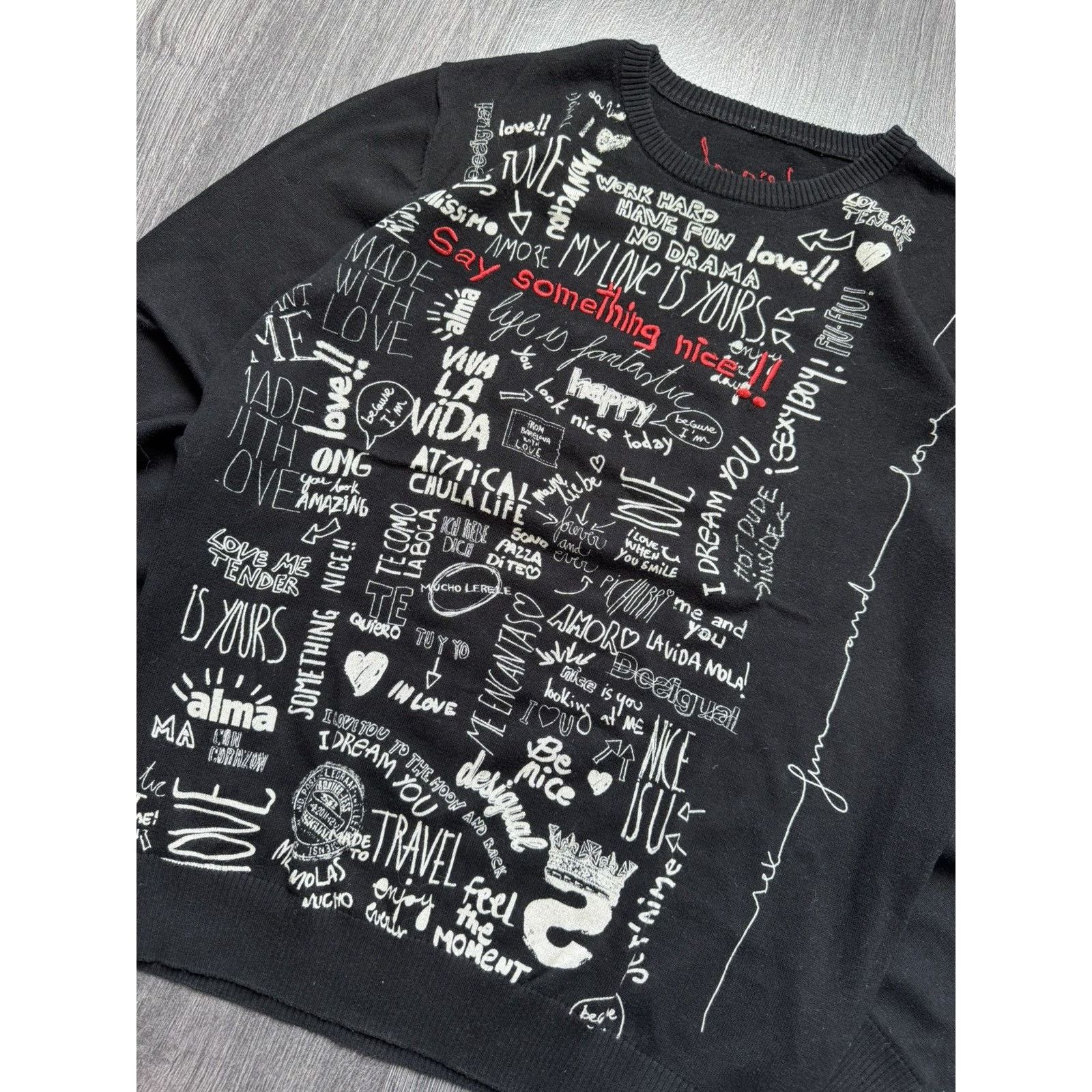 Desigual Vintage Desigual Avantgarde Knit Sweater Japan Style Size US XL / EU 56 / 4 - 2 Thumbnail