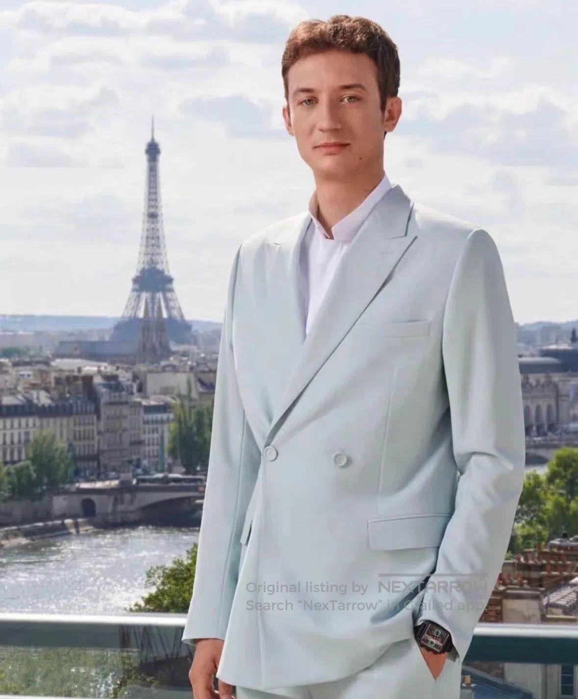 Dior Dior Man Light Blue Wool Suit Jacket. Size US M / EU 48-50 / 2 - 7 Thumbnail