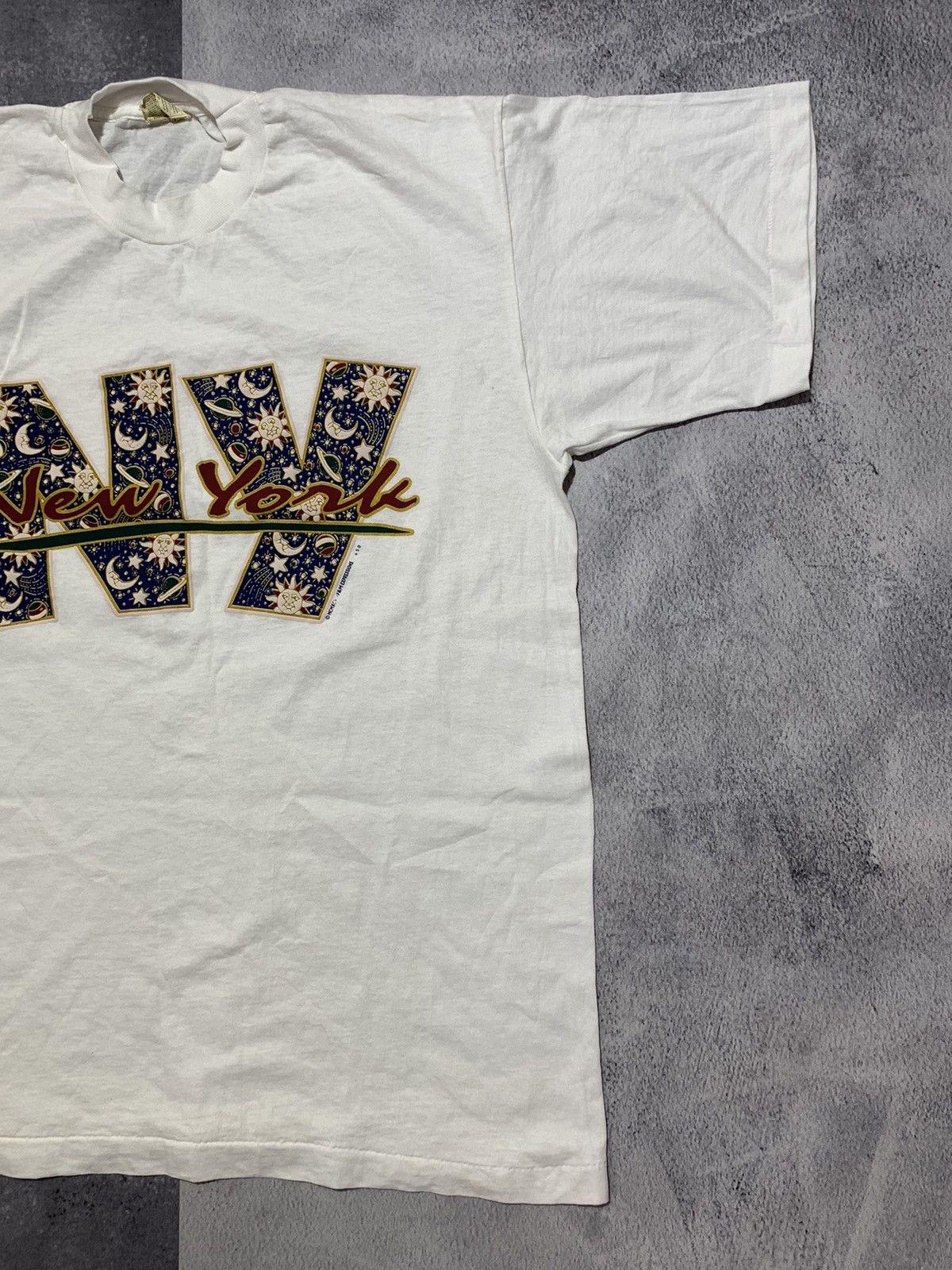 Vintage Vintage 90s NewYork 1995 tee big logo one stitch size L Size US L / EU 52-54 / 3 - 3 Thumbnail