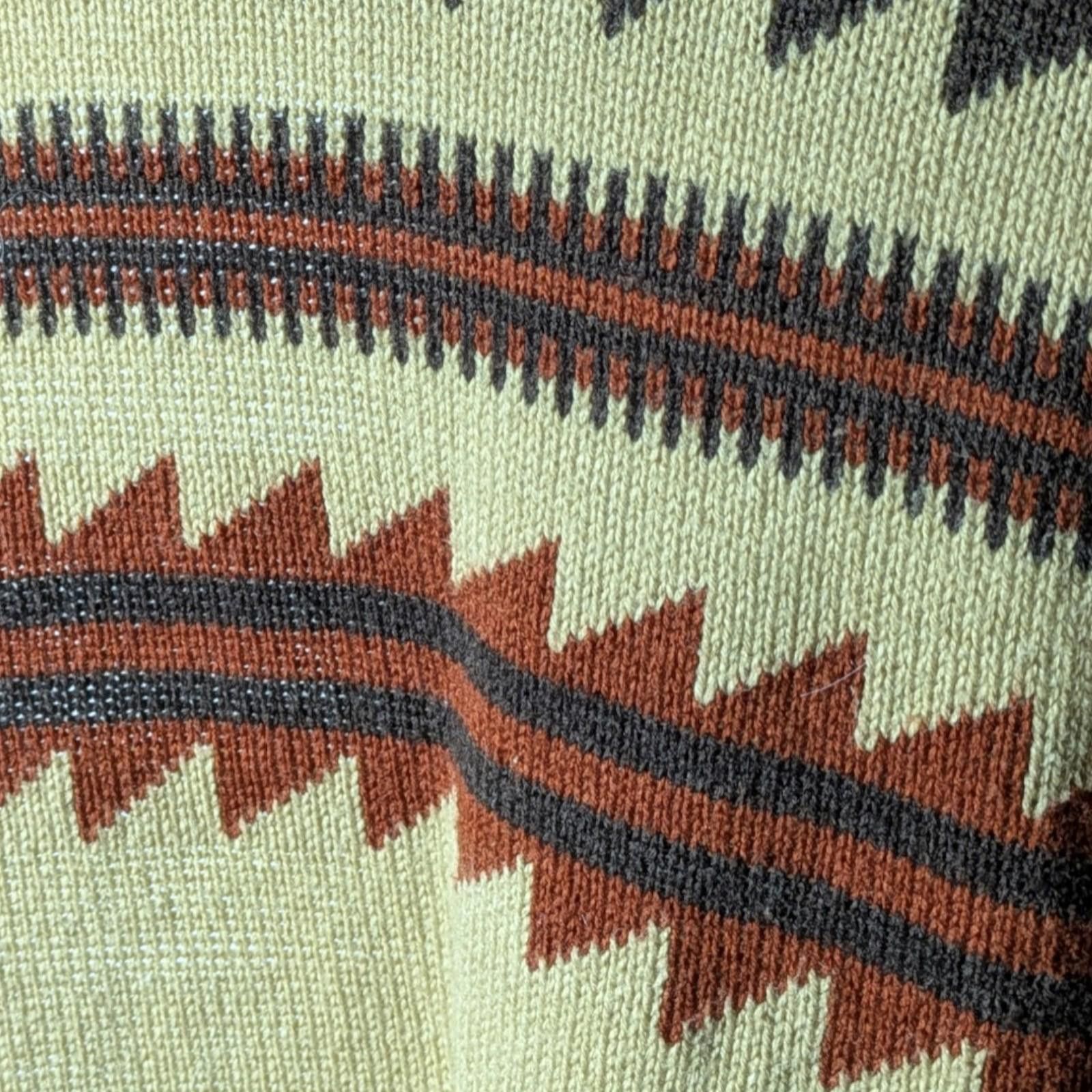 Eaton Eaton's L Vintage Shawl Collar Cardigan Southwestern Pattern Size L / US 10 / IT 46 - 7 Thumbnail