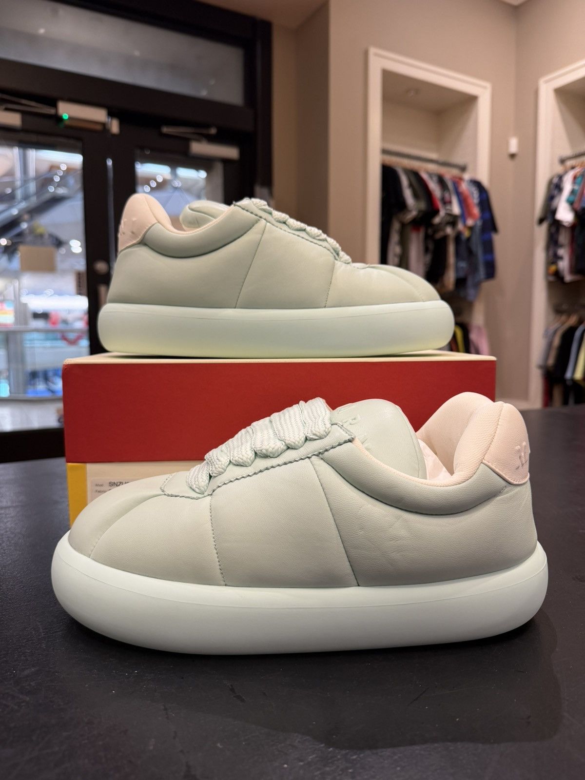 Marni Marni Bigfoot Leather Sneakers - Light Blue Size US 8 / EU 41 - 1 Thumbnail
