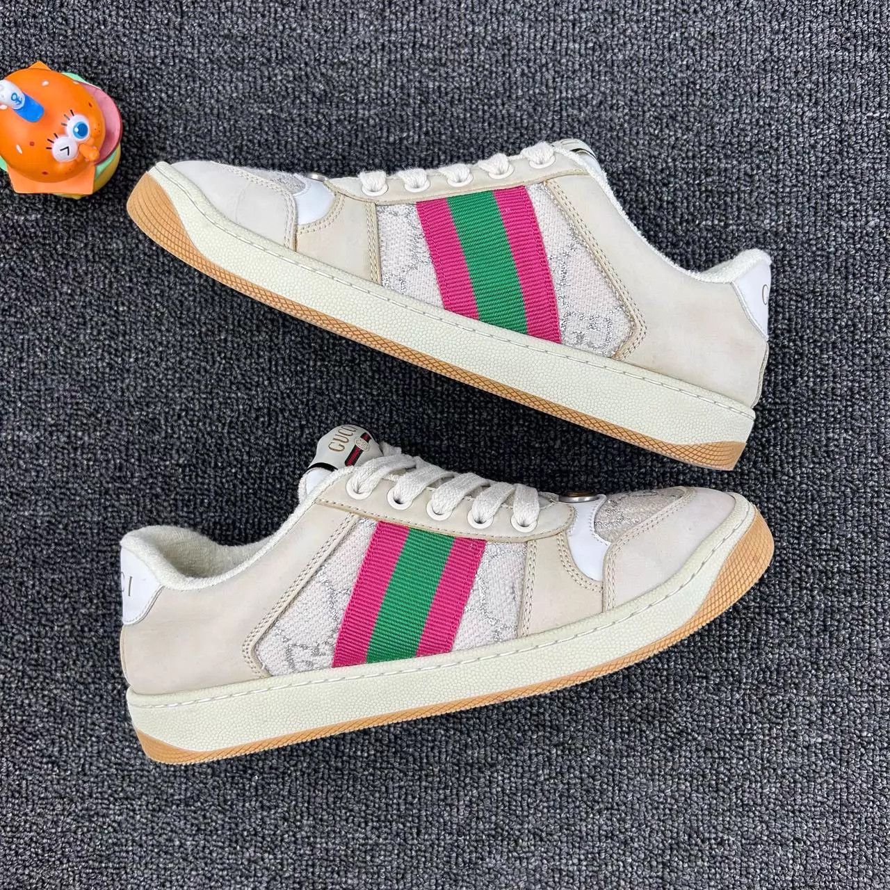Gucci Gucci Pink & White Distressed Sneakers Women's 36 Size US 5.5 / IT 35.5 - 4 Thumbnail