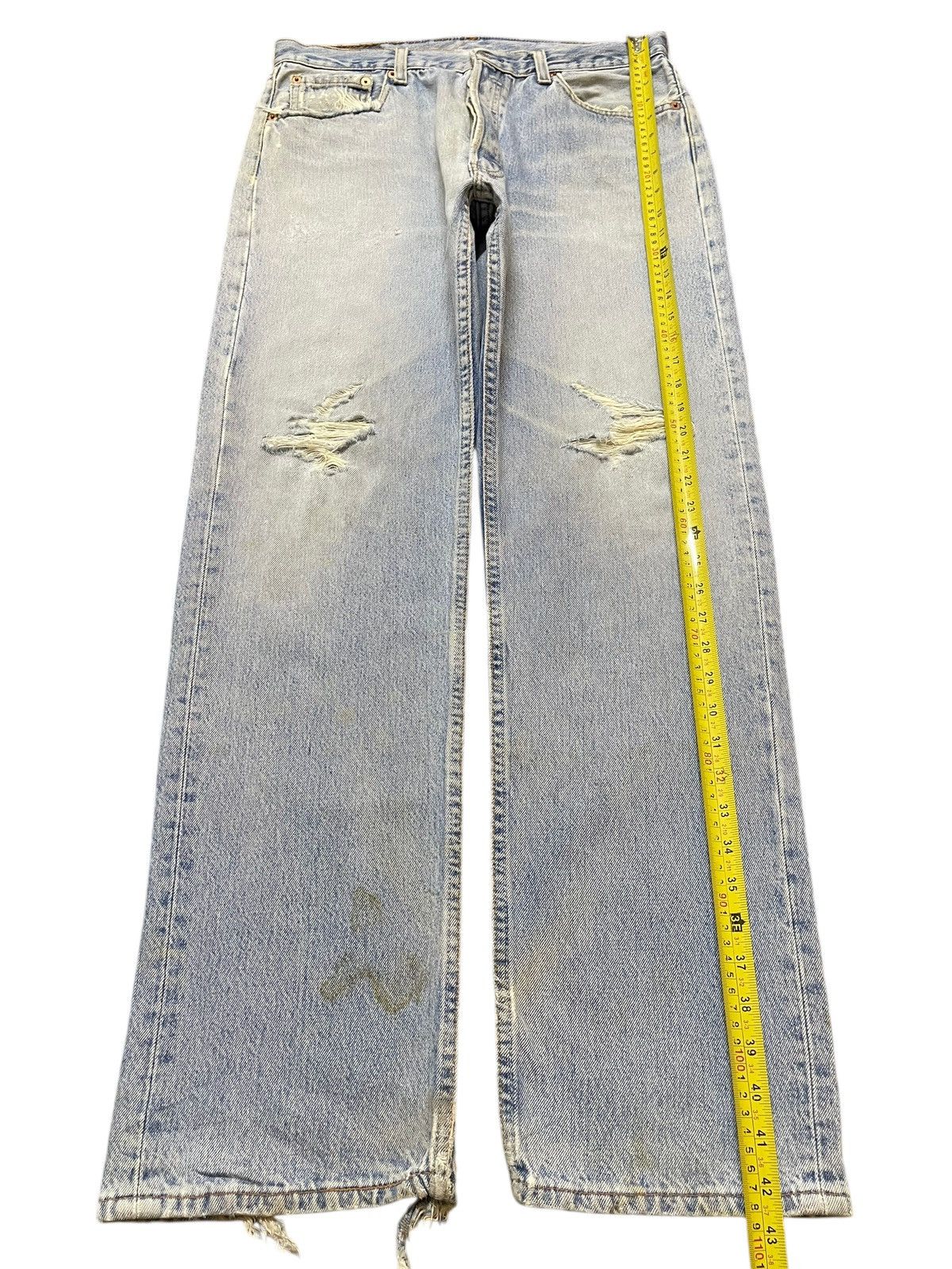 Levi's Vintage 90s Levis 501 Faded Wash Distressed Style Jeans Size US 32 / EU 48 - 13 Thumbnail