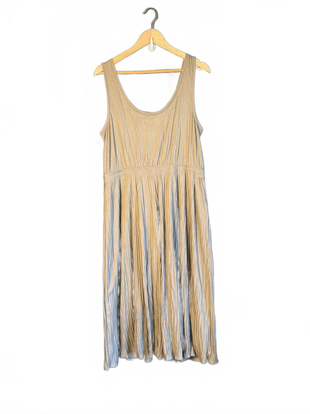 Vince Vince Women's Sleeveless Midi Dress Beige Large Size L / US 10 / IT 46 - 1 Thumbnail