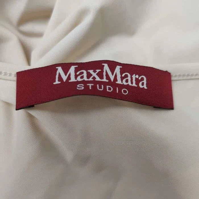 Max Mara Maxmara Studio Silk Solid Round Neck Top. Size XL / US 12-14 / IT 48-50 - 6 Thumbnail