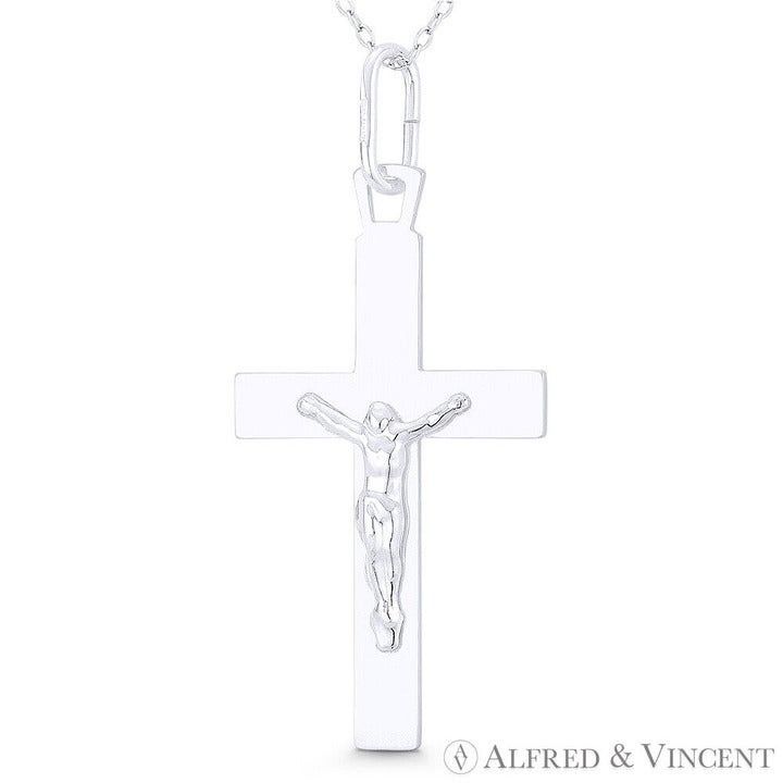 Other Jesus Christ on Flat Christian Latin Cross Pendant Size ONE SIZE - 1 Preview