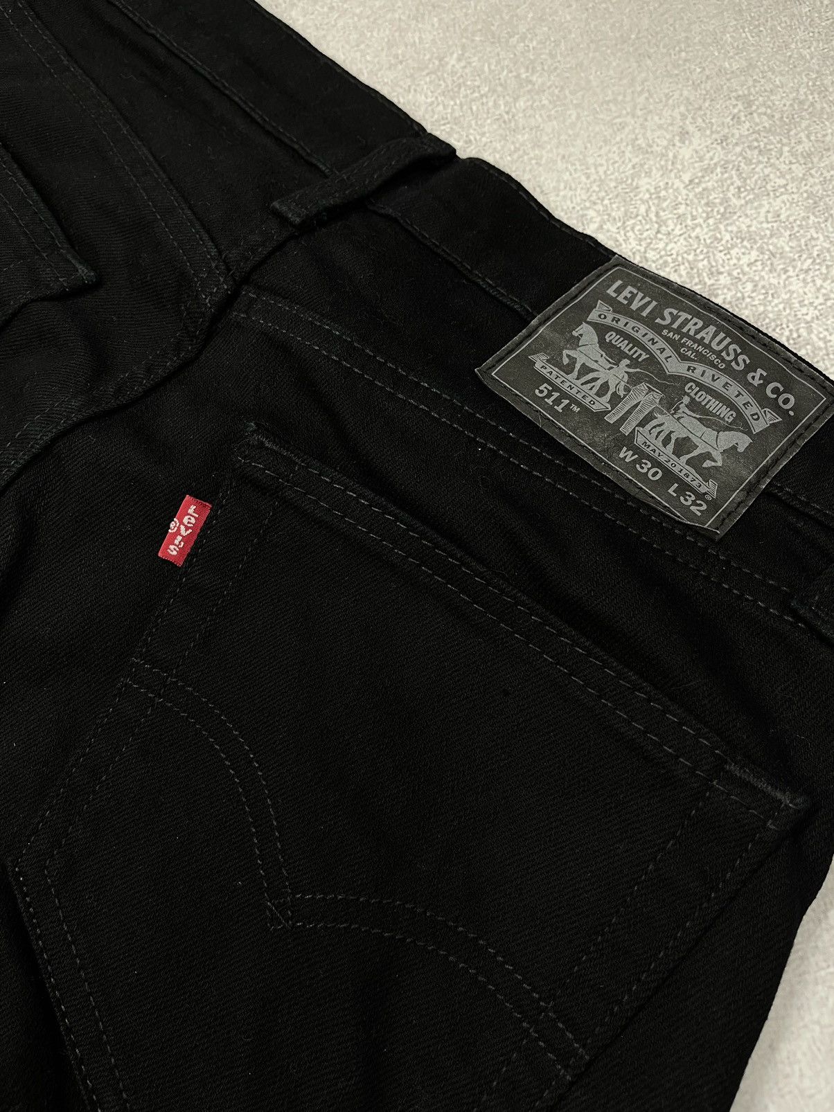 Levi's × Levi's Vintage Clothing Mens Levis 511 Strauss Denim Jeans Black Y2K Size US 30 / EU 46 - 4 Thumbnail