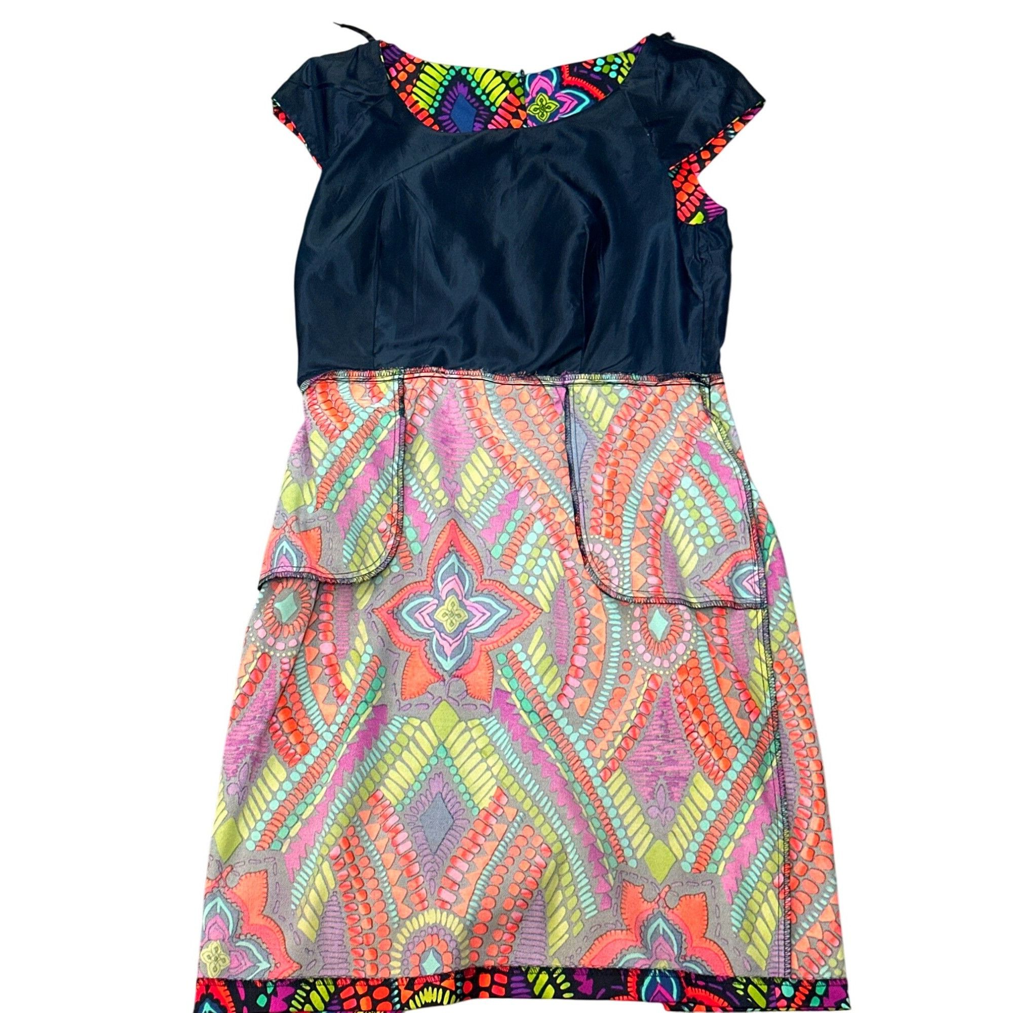 Other AGB Dress Multicolor Geometric Tribal Print Sheath Dress Siz Size M / US 6-8 / IT 42-44 - 15 Thumbnail