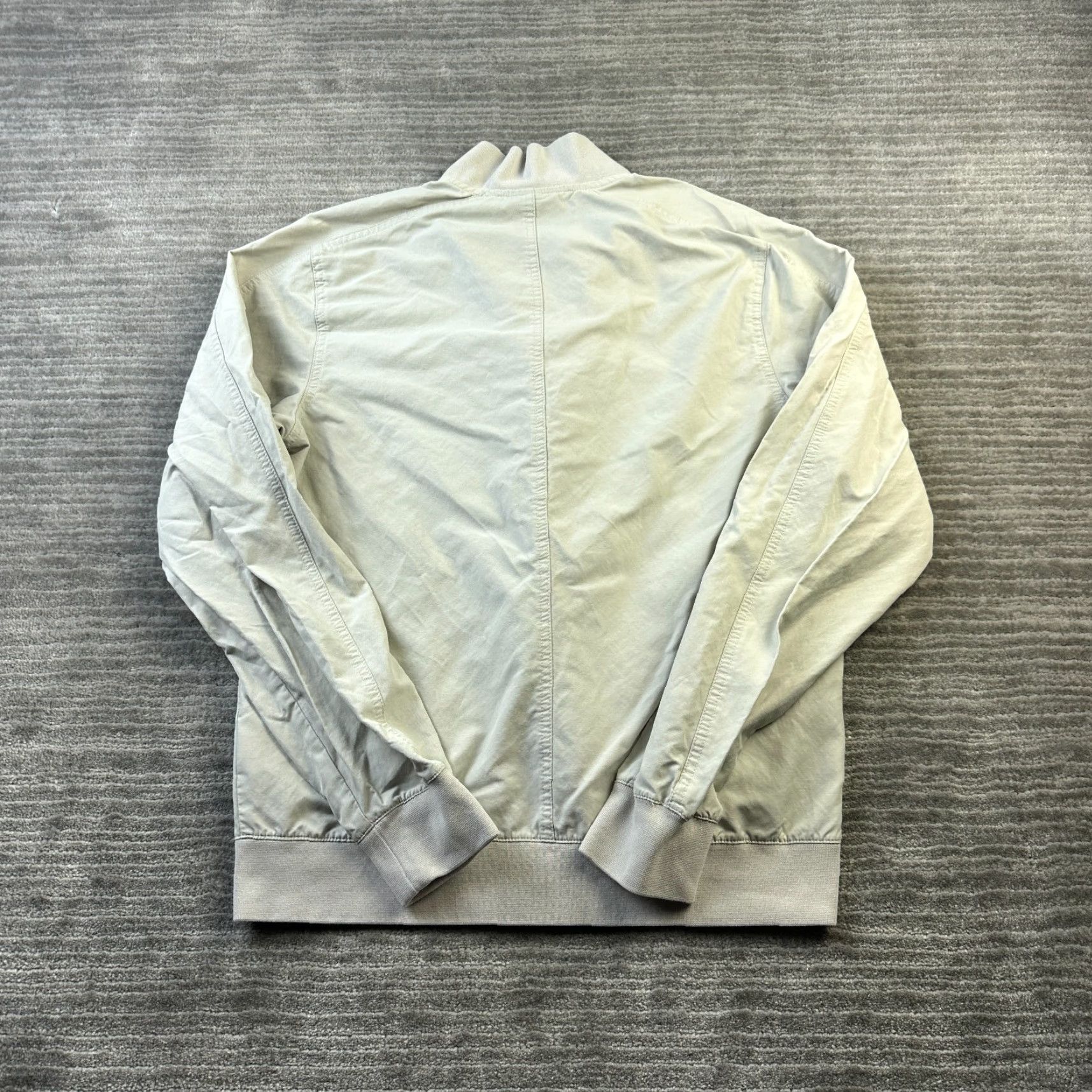 Nike Nike Jacket Mens Small Beige Tan Cream Bomber Woven Windbreaker Unlined Full Zip Pockets Size US S / EU 44-46 / 1 - 2 Thumbnail