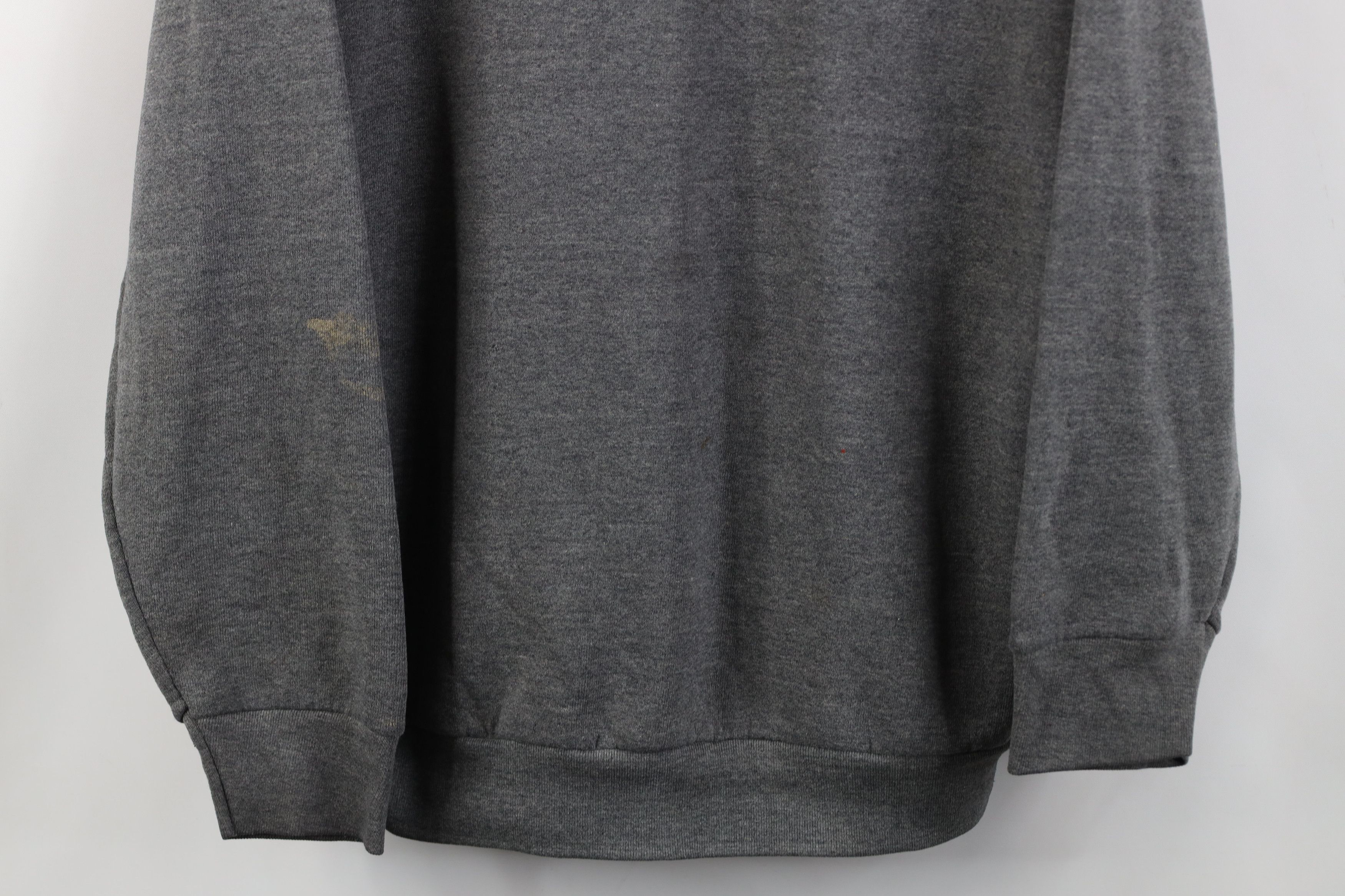 Vintage Vintage 90s Streetwear Crewneck Sweatshirt Heather Gray Size US L / EU 52-54 / 3 - 3 Thumbnail