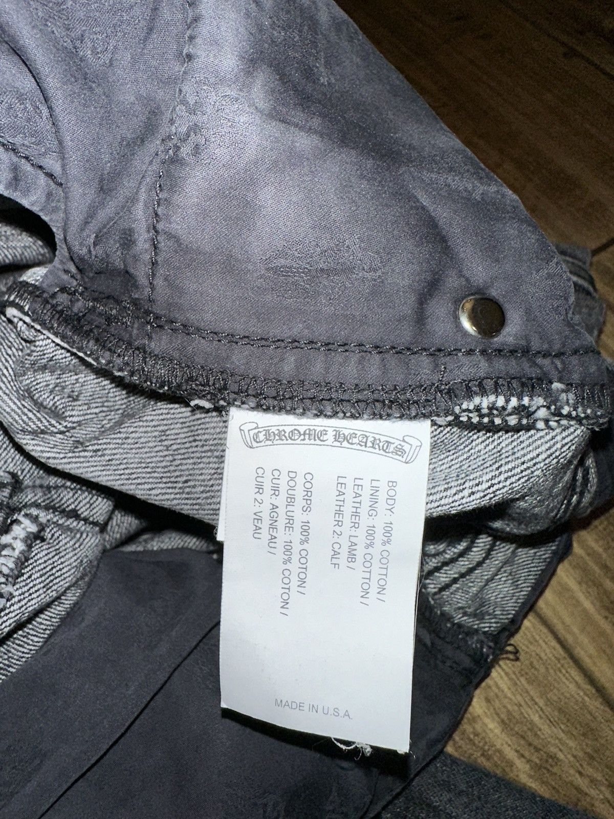 Chrome Hearts Chrome Hearts Grey Black & Red Cross Patch Jeans Size US 32 / EU 48 - 7 Thumbnail
