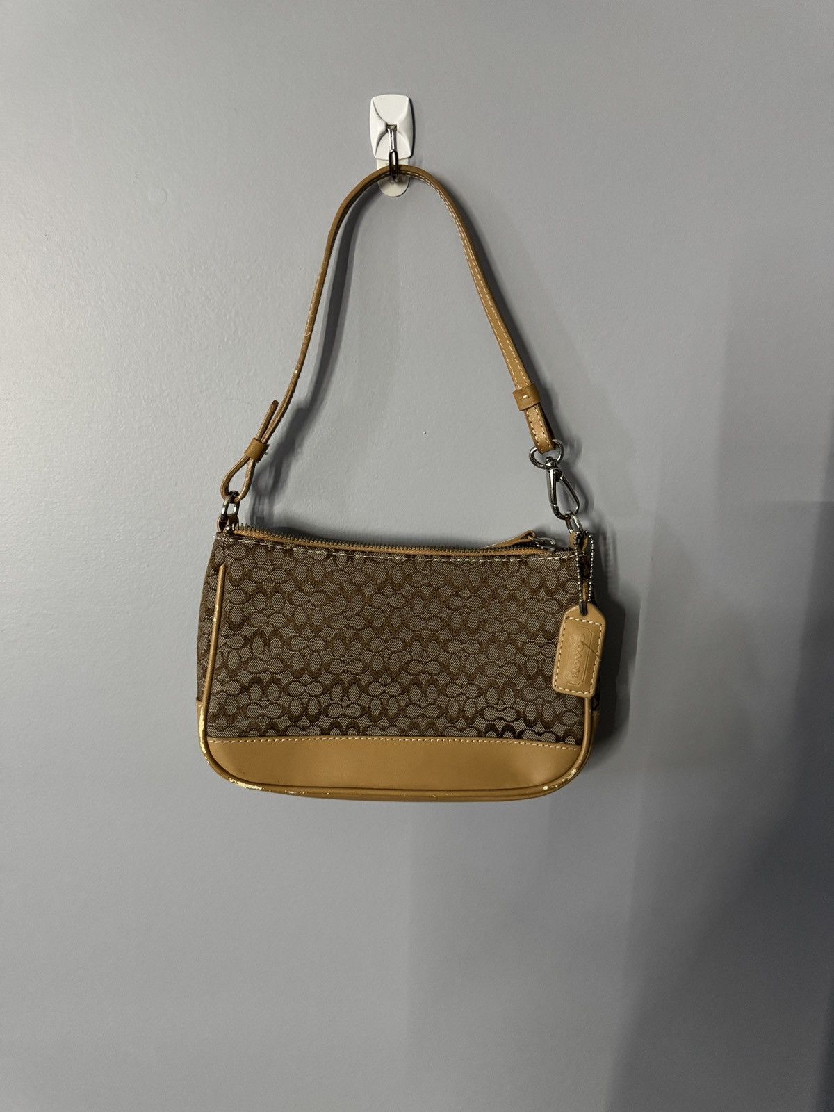 Coach Coach Signature Demi mini Pouch Hand Bag Canvas Leather Size ONE SIZE - 2 Thumbnail