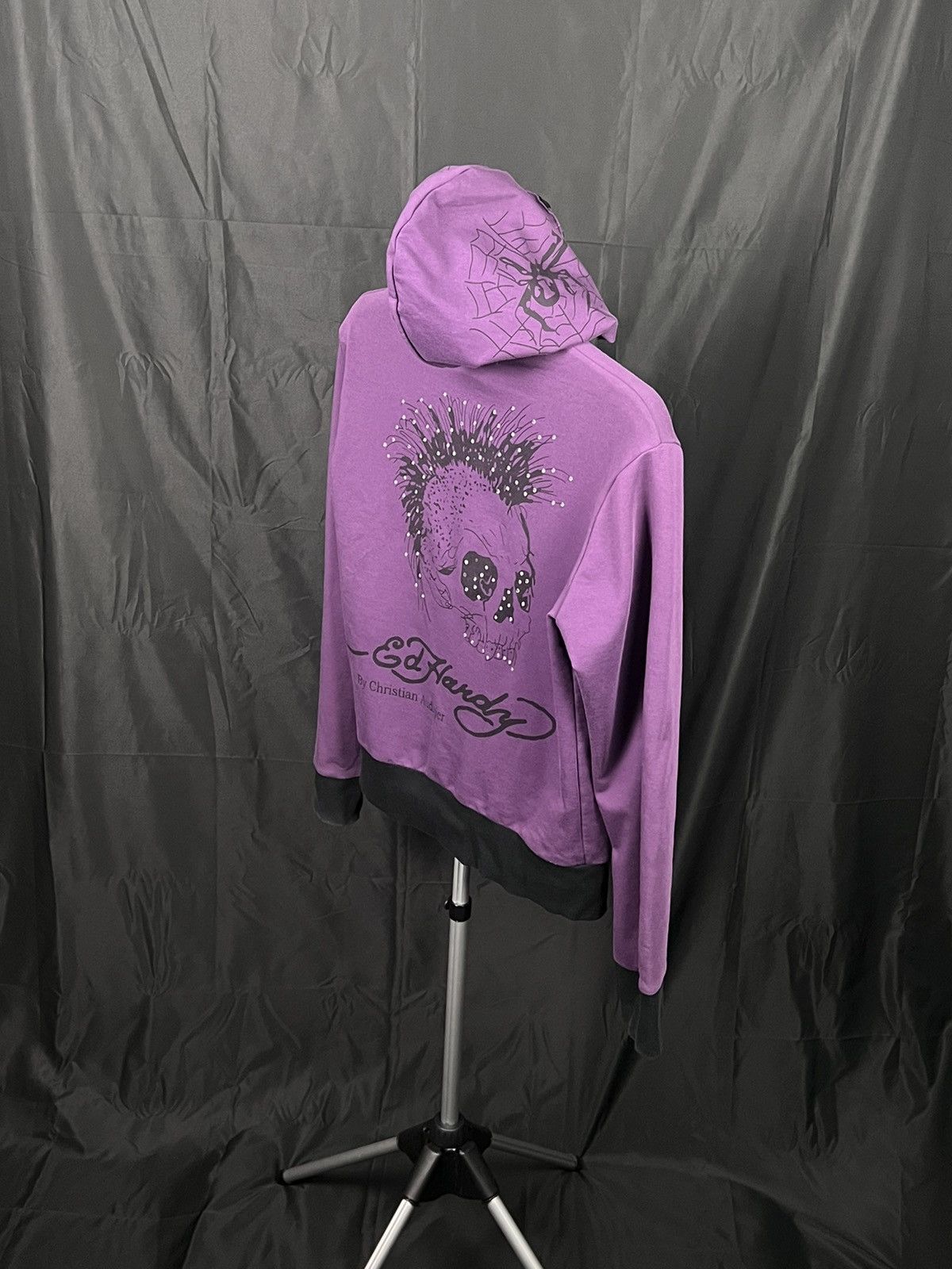Christian Audigier 🔴 Vintage Ed Hardy hoodie punks not dead sweatshirt Audigier Size L / US 10 / IT 46 - 4 Thumbnail