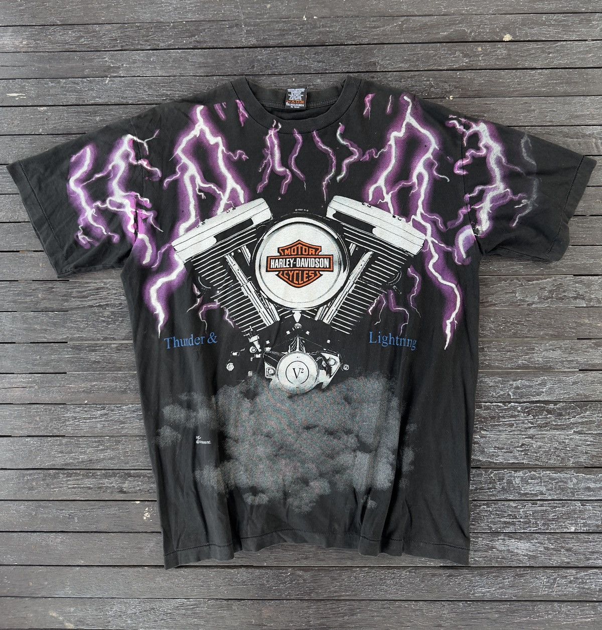 Harley Davidson 1987 Harley Davidson V-Twin Thunder Size US XL / EU 56 / 4 - 1 Thumbnail