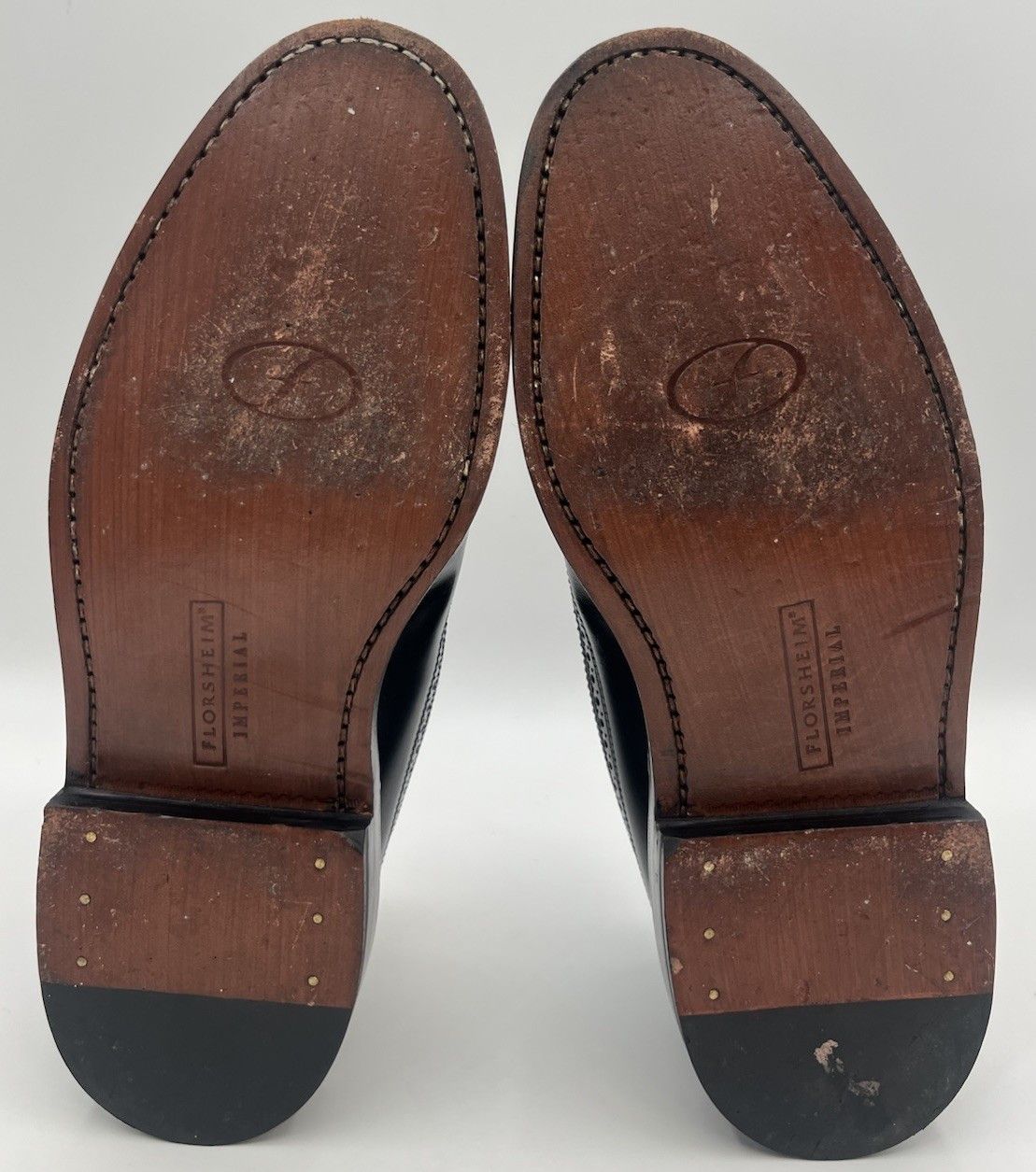 Florsheim Vtg Florsheim Royal Imperial Black Leather Derby Size 6.5 3E Size US 6.5 / EU 39-40 - 12 Thumbnail