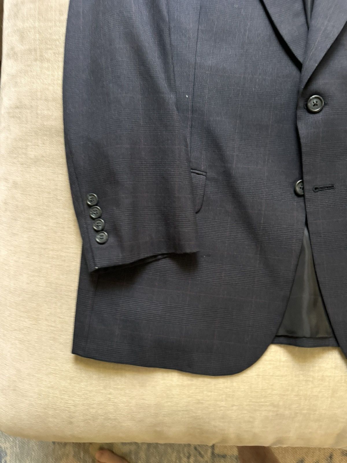 Burberry Burberrys’ Vintage Subtle Glen Plaid Wool Jacket Size 44R - 5 Thumbnail