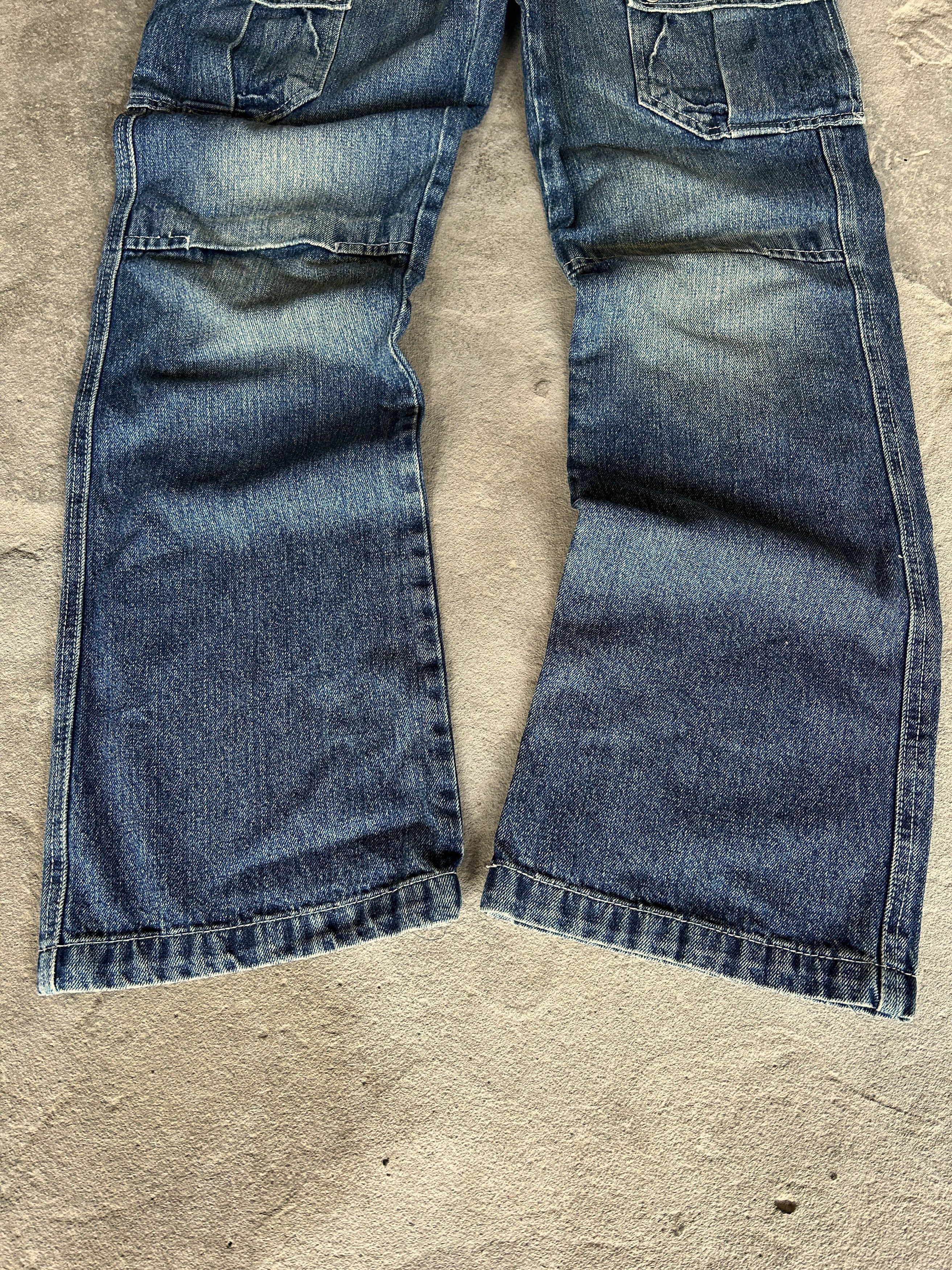 Japanese Brand Y2K Baggy Cargo Denim Jeans Wide Leg Utility Skate Style Size US 32 / EU 48 - 3 Thumbnail