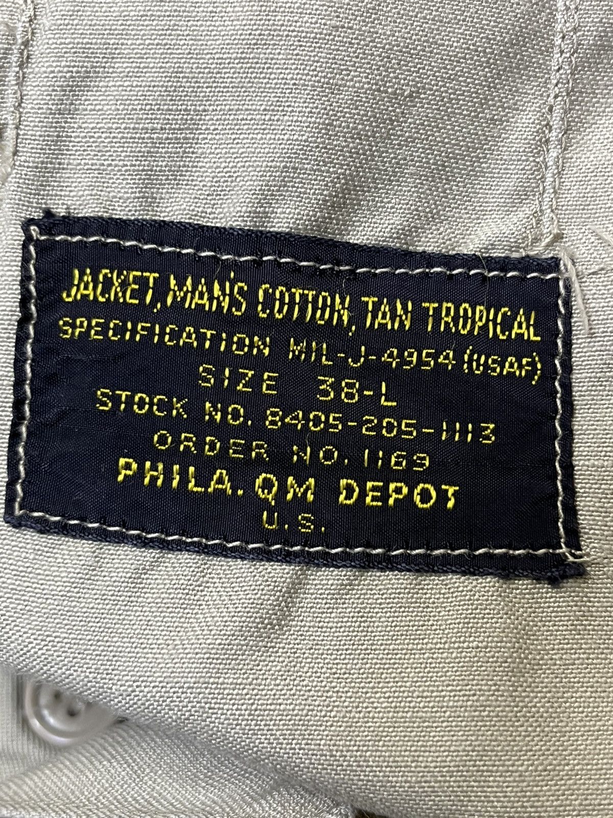 Vintage VINTAGE 50s US ARMY USAF KOREA WAR ERA TROPICAL 38L JACKET Size US M / EU 48-50 / 2 - 12 Thumbnail