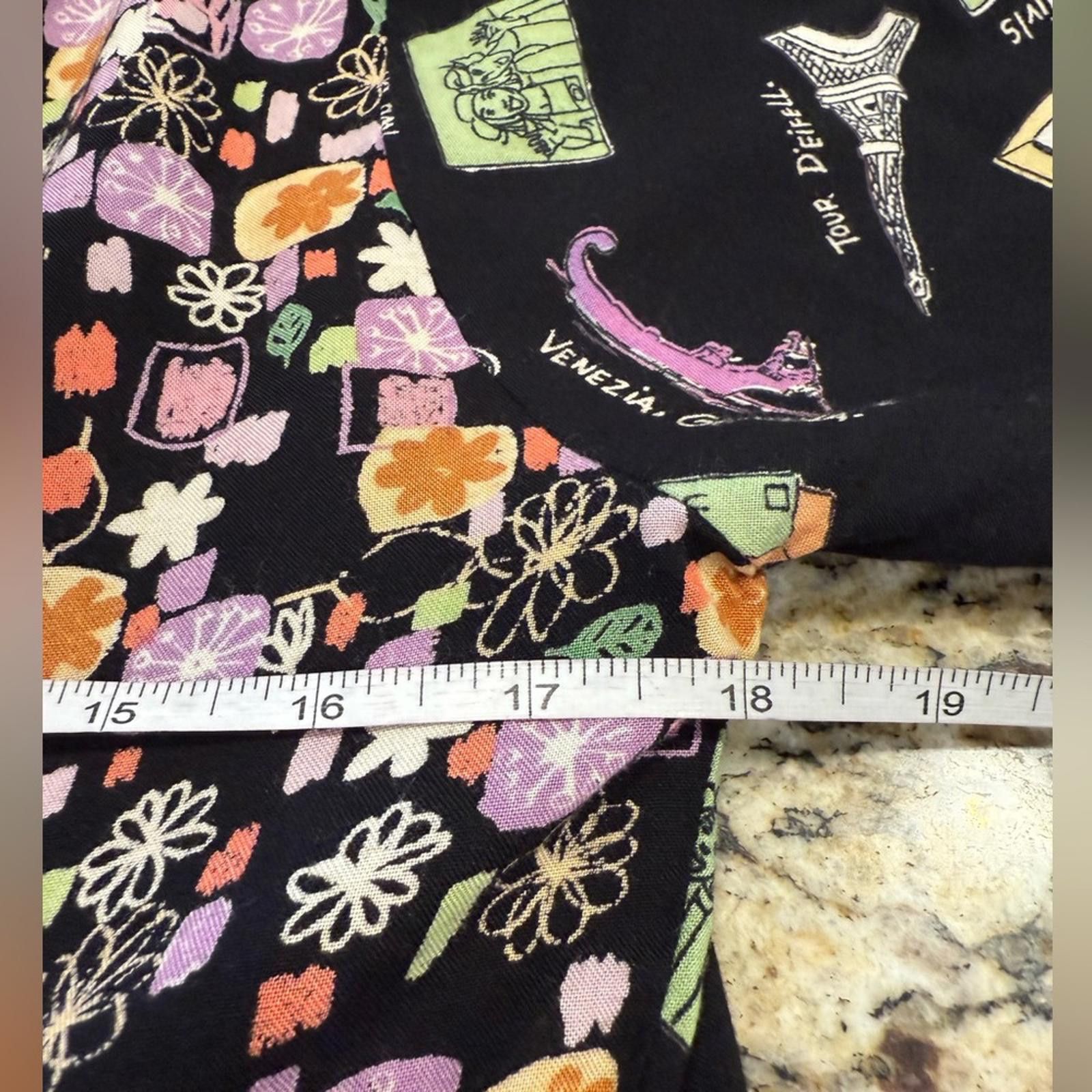 Other Nicole Marie novelty print short sleeve ruffled top SZ S/M Size M / US 6-8 / IT 42-44 - 6 Thumbnail