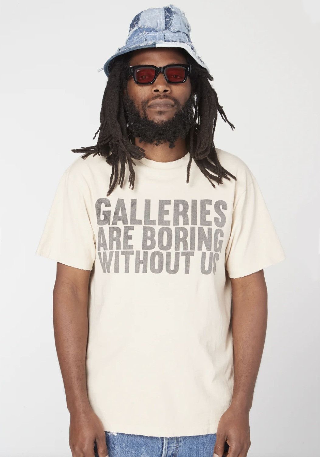 Gallery Dept. o1mle0725 Boring T-Shirt in Antique White Size US L / EU 52-54 / 3 - 3 Thumbnail