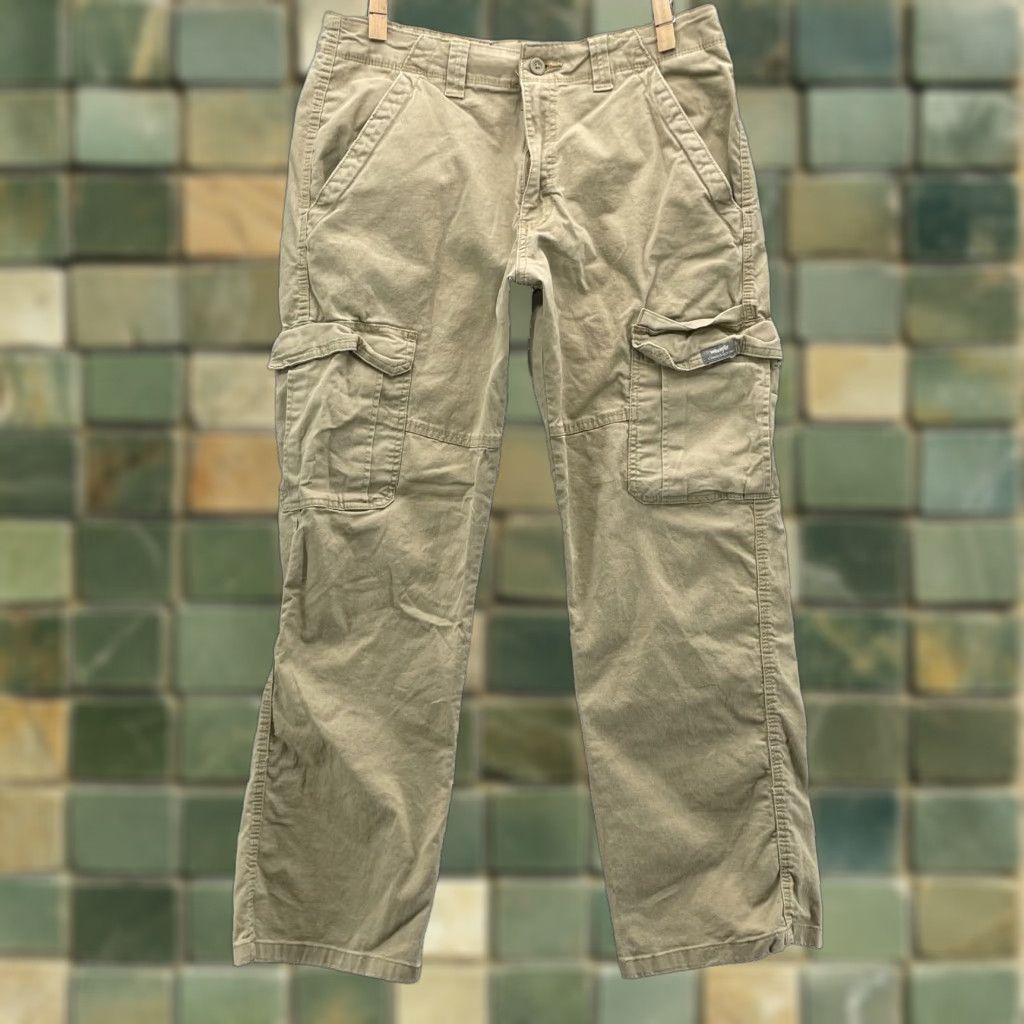 Wrangler VINTAGE Wrangler Cargo Pants Mens 33x29* Khaki Utility Workwear Rodeo Outdoor Skater 90s Size US 33 - 1 Thumbnail