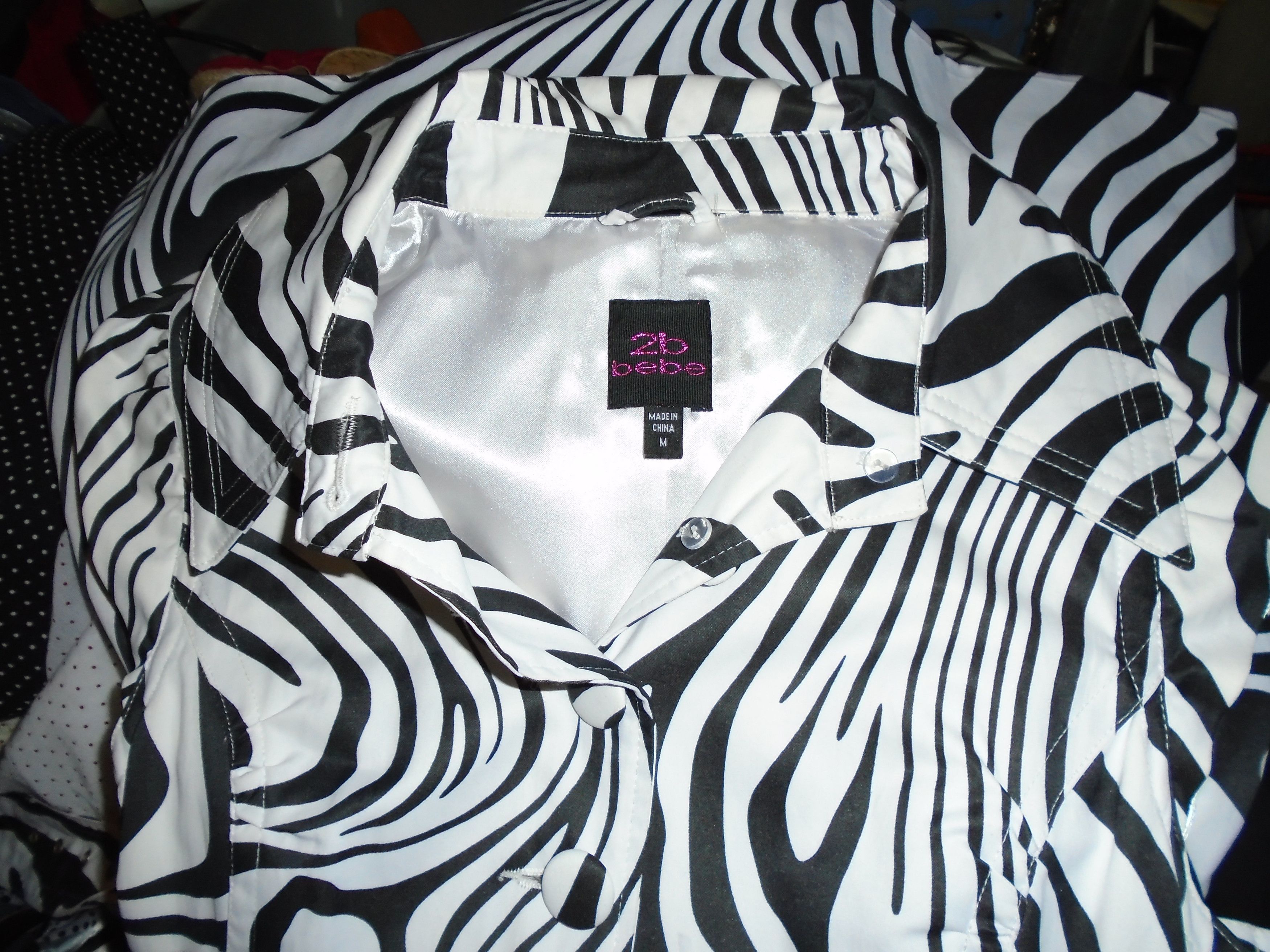 Bebe 2B Bebe Zebra Print Shirt Dress Coat M Size M / US 6-8 / IT 42-44 - 7 Thumbnail