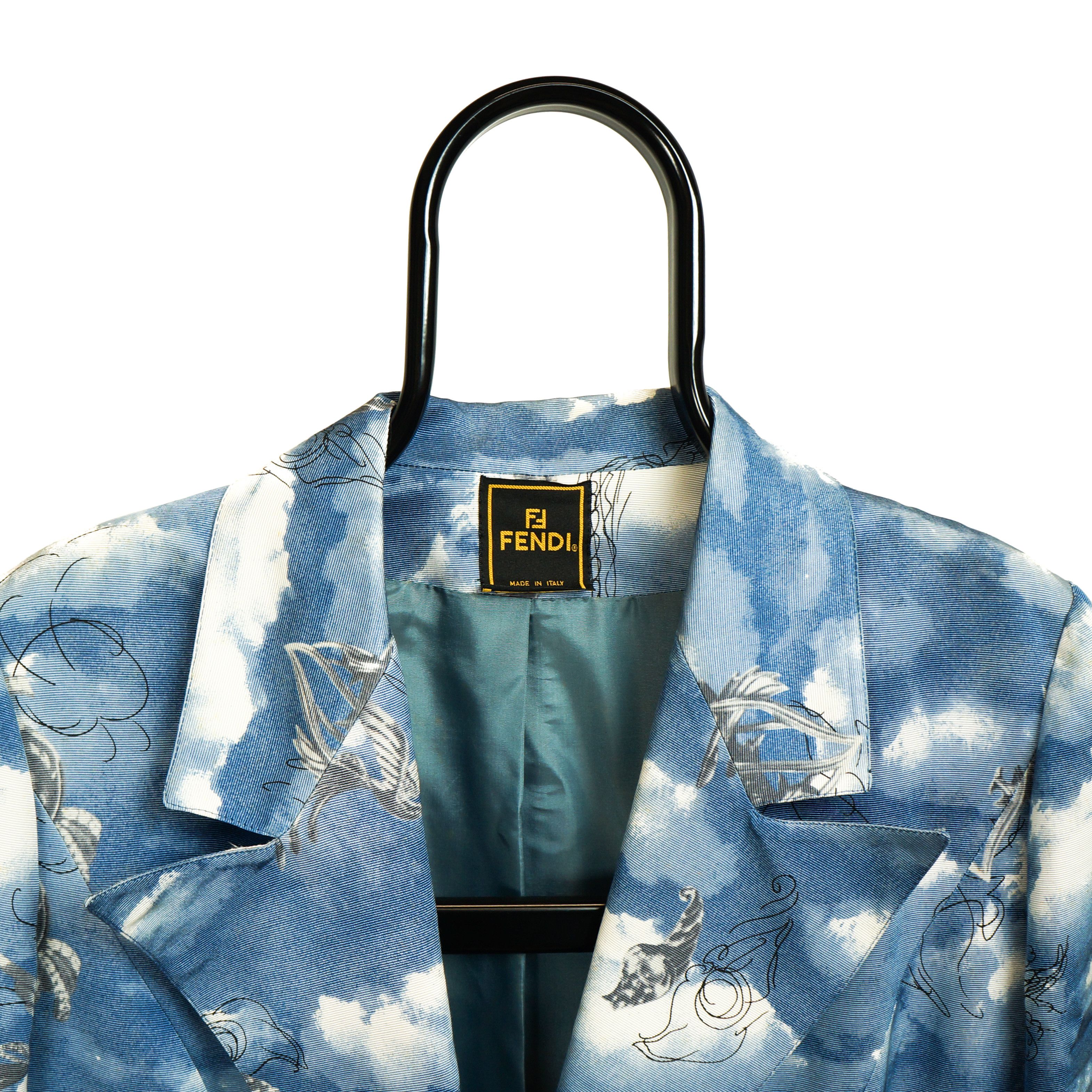 Fendi FENDI Women Blazer Jacket Blue Sky Clouds Vintage 90s 00s Size M / US 6-8 / IT 42-44 - 3 Thumbnail