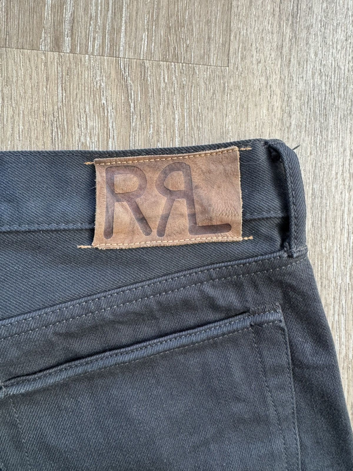 RRL Ralph Lauren DOUBLE RL / RRL Black Selvedge Slim Straight Denim Size US 33 - 3 Thumbnail