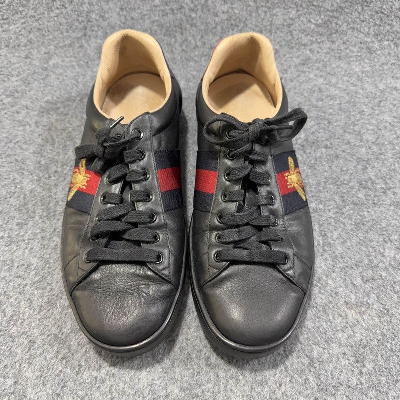 Gucci Gucci Ace Bee Print Fashion Sneakers for Men -2508 Size US 8.5 / EU 41-42 - 2 Thumbnail