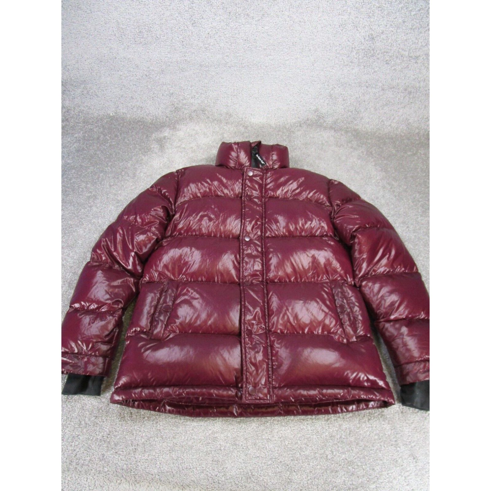 image of Tna Jacket Womens Small The Super Puff Burgundy Red Down Parka in White