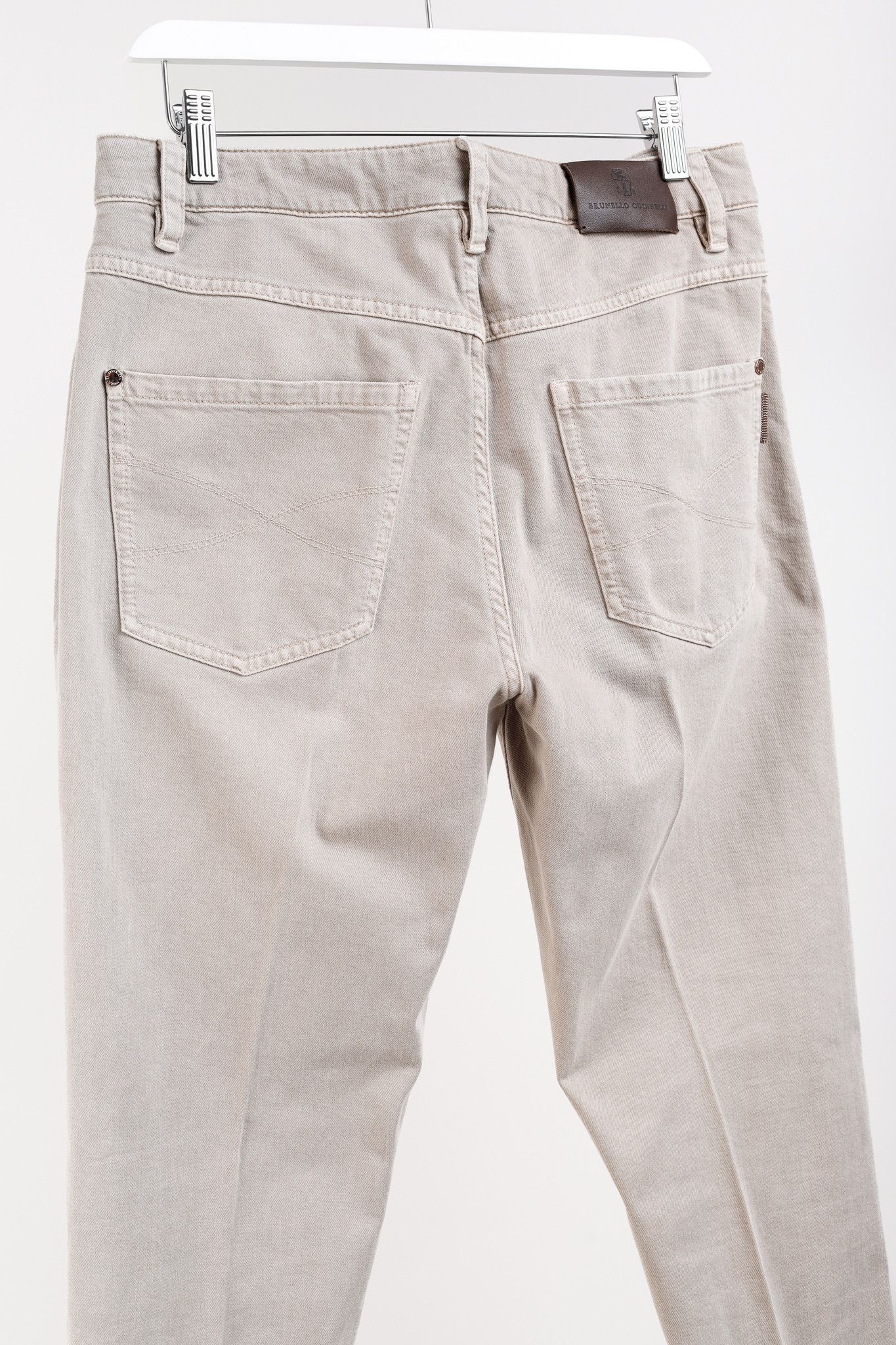 Brunello Cucinelli Brunello Cucinelli AW23 Monili-Bead Straight Leg Jeans Size 28" / US 6 / IT 42 - 8 Thumbnail