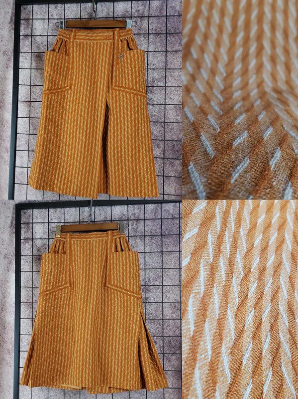 Dior Dior Orange Wool Embroidered Midi Skirt 0089 Size 23" - 1 Thumbnail