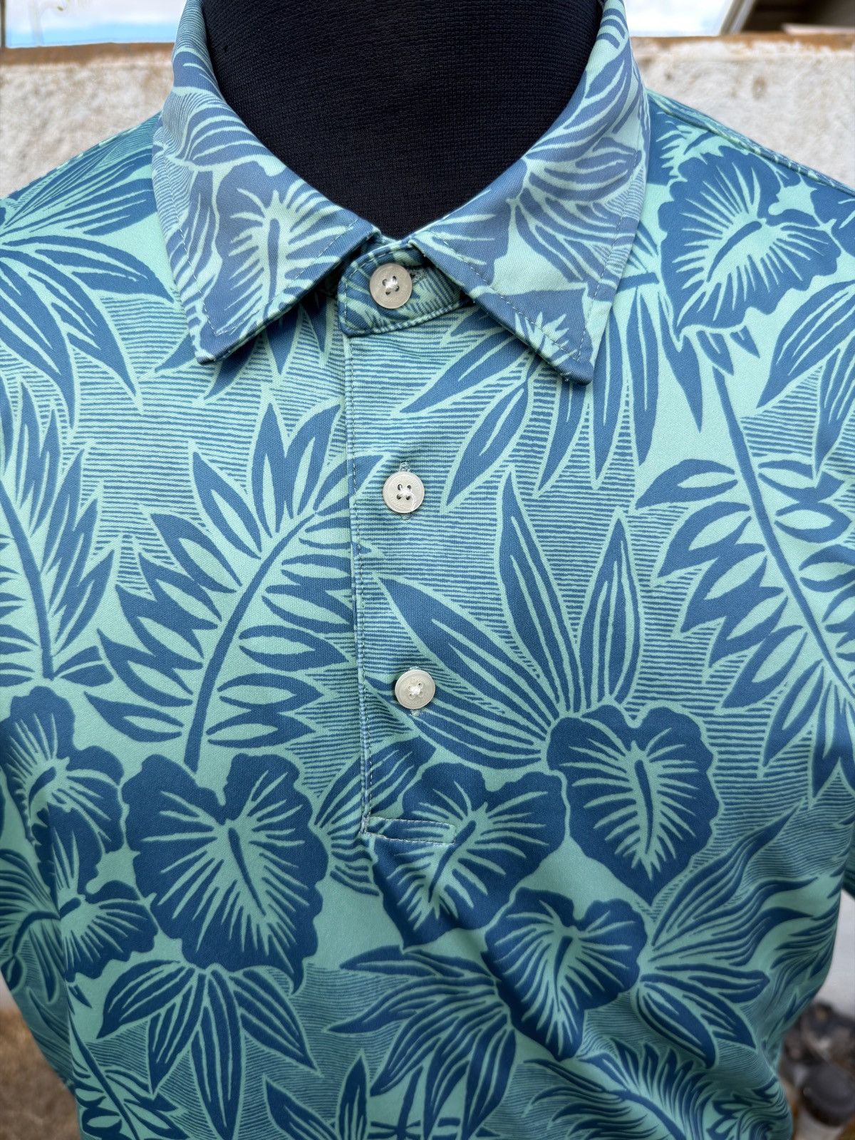 Reyn Spooner PreOwned Reyn Spooner Brrr Polo Shirt Hawaiian Print Men's L Size US L / EU 52-54 / 3 - 3 Thumbnail