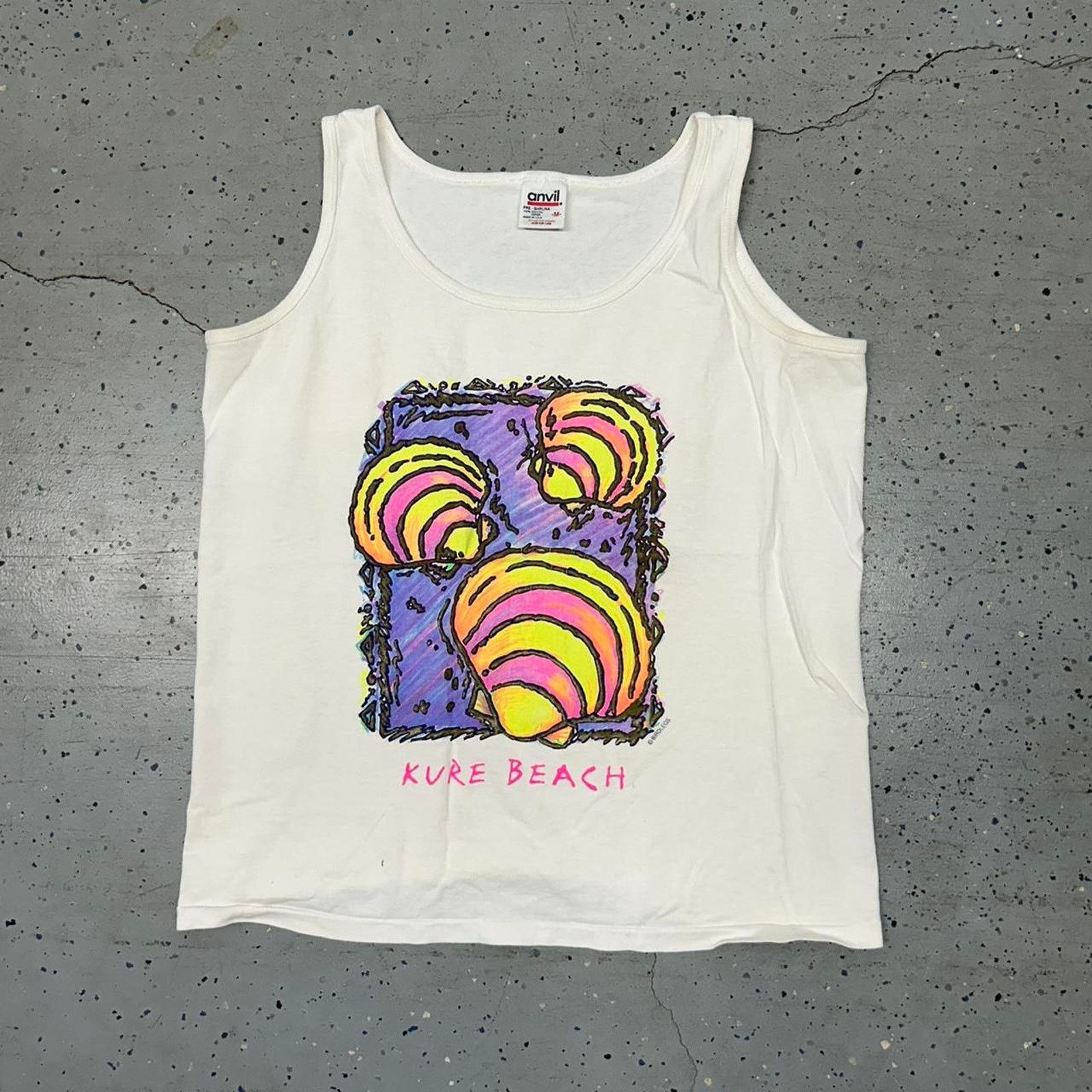 Anvil 1980s Kure Beach single stitch tank top Size M / US 6-8 / IT 42-44 - 1 Thumbnail