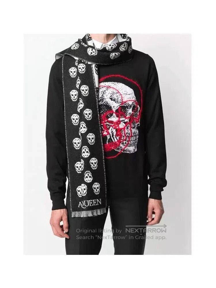 Alexander McQueen Alexander McQueen Skull Cashmere Scarf. Size ONE SIZE - 5 Thumbnail