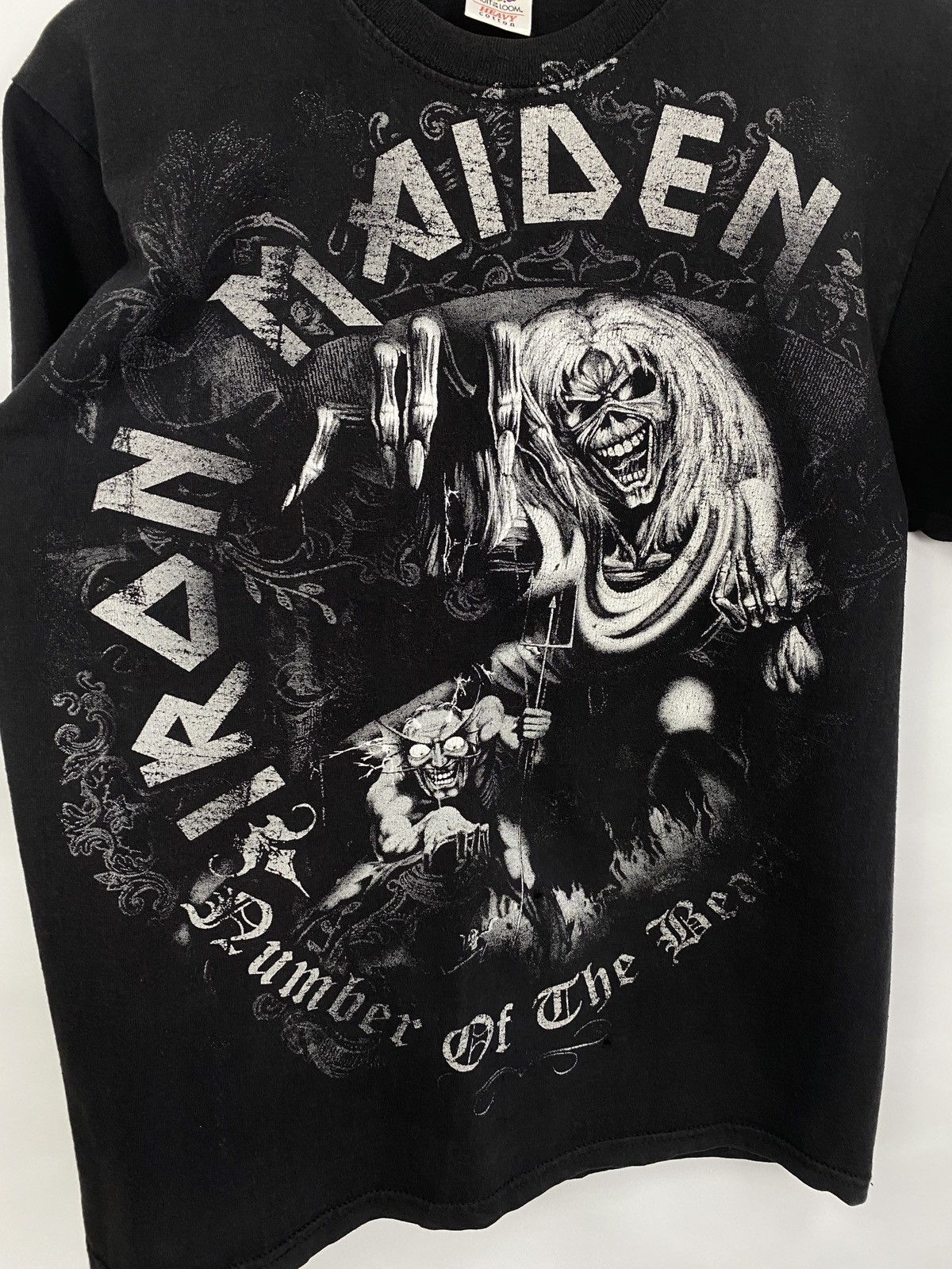 Iron Maiden ☠️ Vintage 90s Iron Maiden Death Skull skeleton rare retro Size US M / EU 48-50 / 2 - 4 Thumbnail