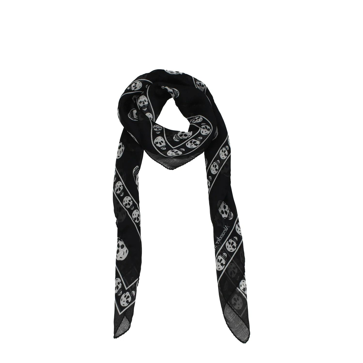 Alexander McQueen ob1o1e0225 Size: OS / Silk Foulard in Black Size ONE SIZE - 1 Preview