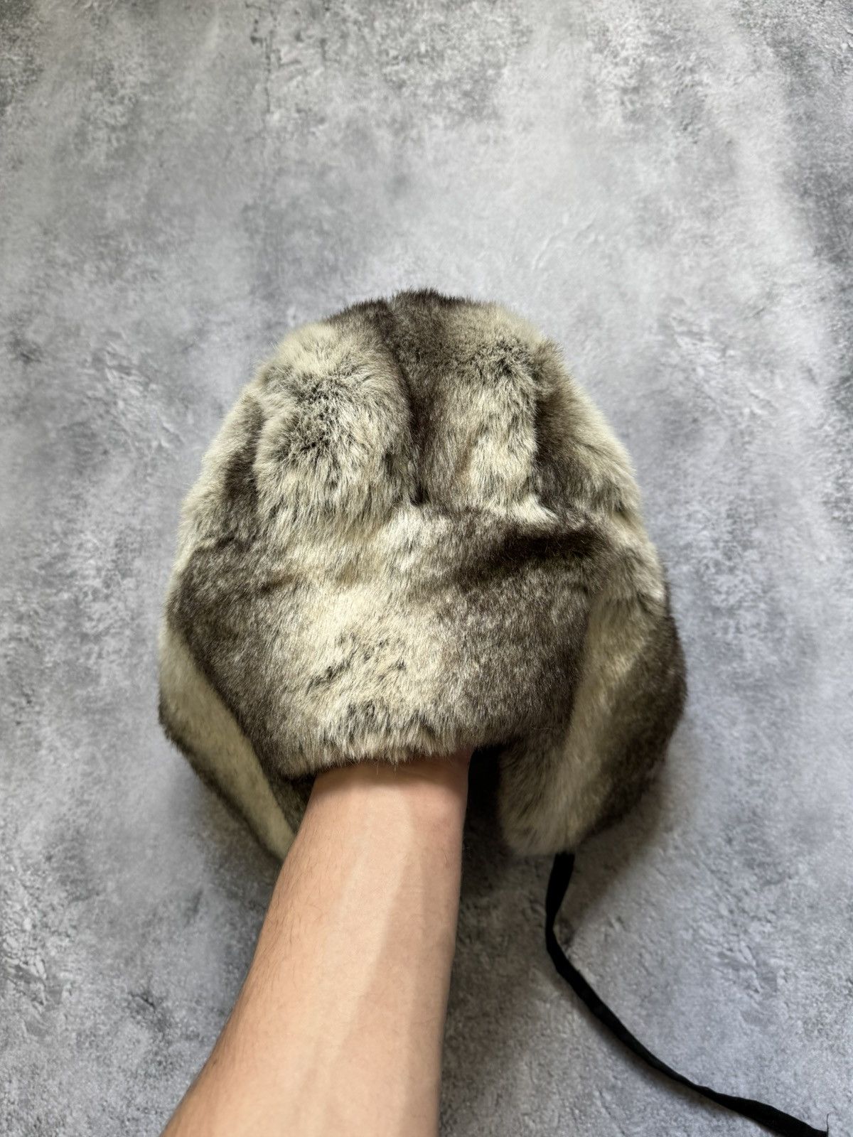 Japanese Brand × Vintage Vintage Alt Fuzzy Mohair Ushanka USSR Hat Balaclava Size ONE SIZE - 6 Thumbnail