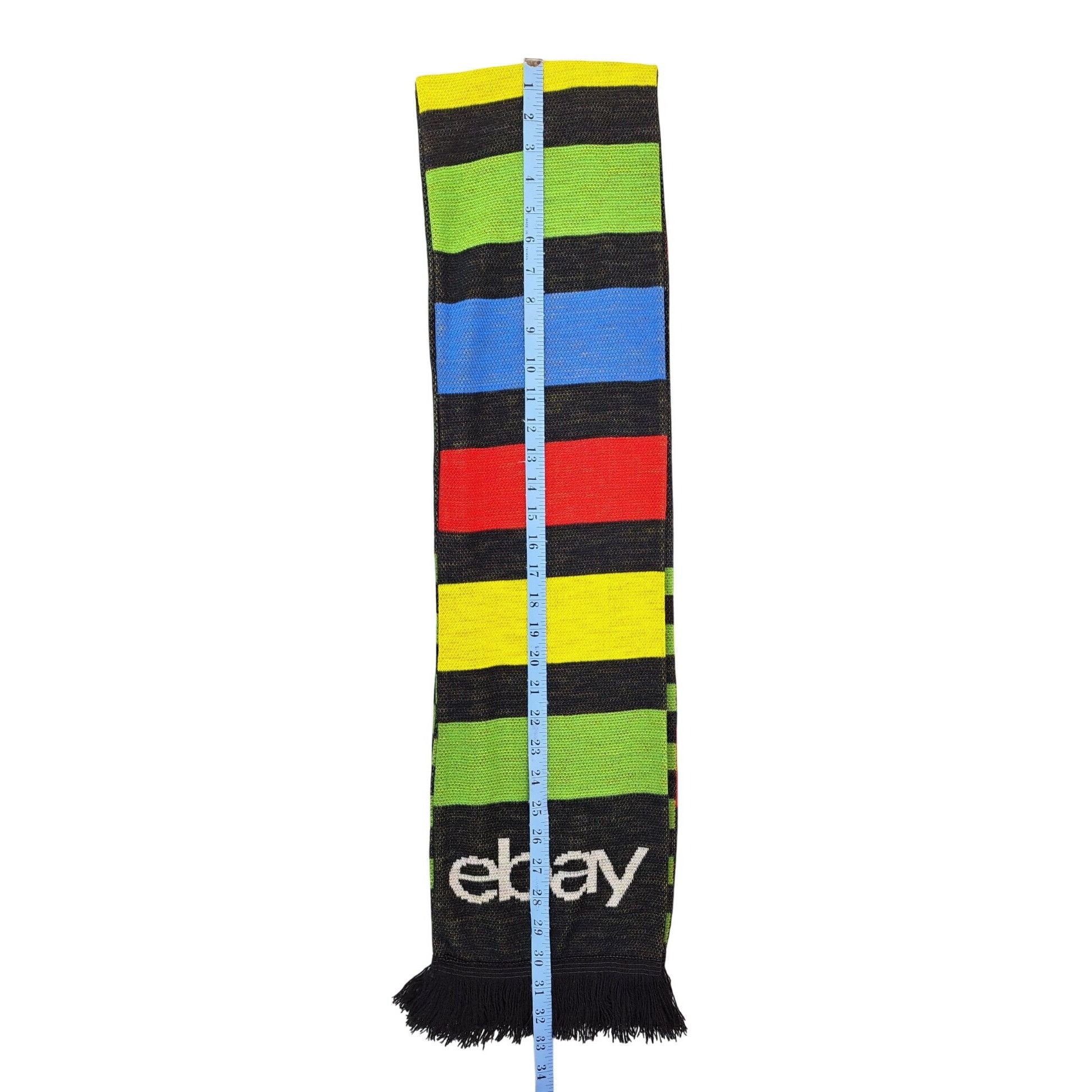 eBay eBay Open 2023 Neck Scarf Reversible Checkered Striped Black Size ONE SIZE - 7 Thumbnail