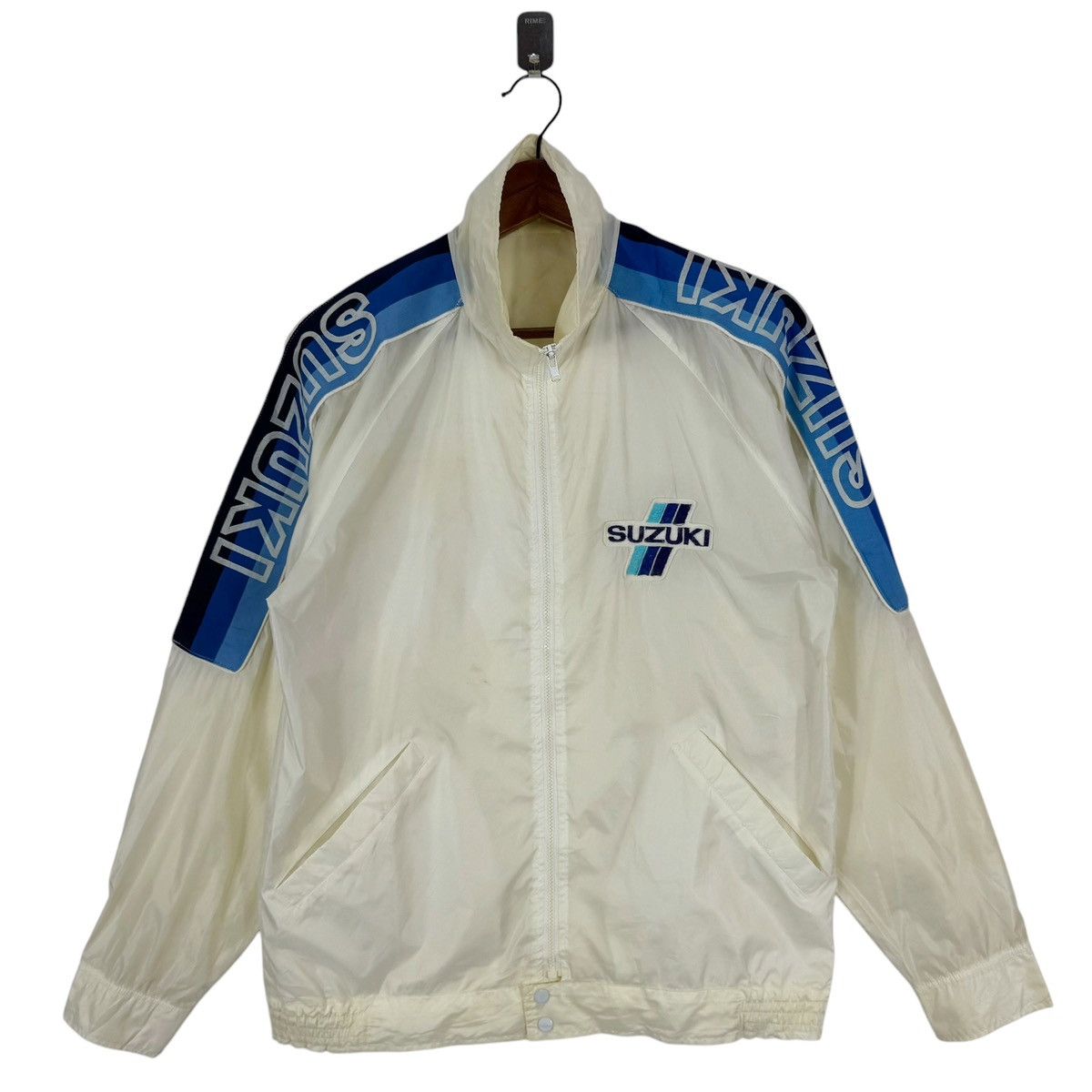 Sports Specialties × Vintage VINTAGE 90s SUZUKI MOTORSPORT LIGHT ZIPPER JACKET Size US S / EU 44-46 / 1 - 1 Thumbnail